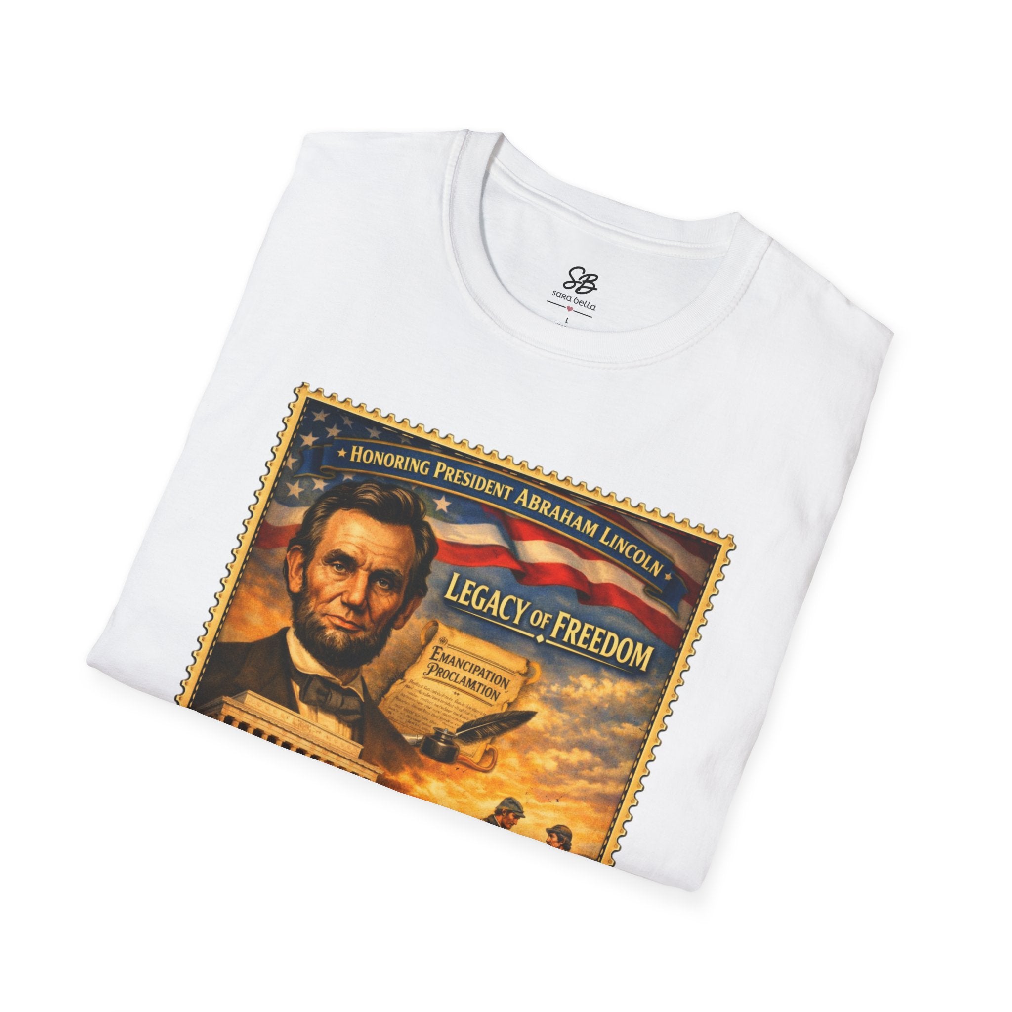 Abraham Lincoln 'Legacy of Freedom'  Vintage Stamp T‑Shirt