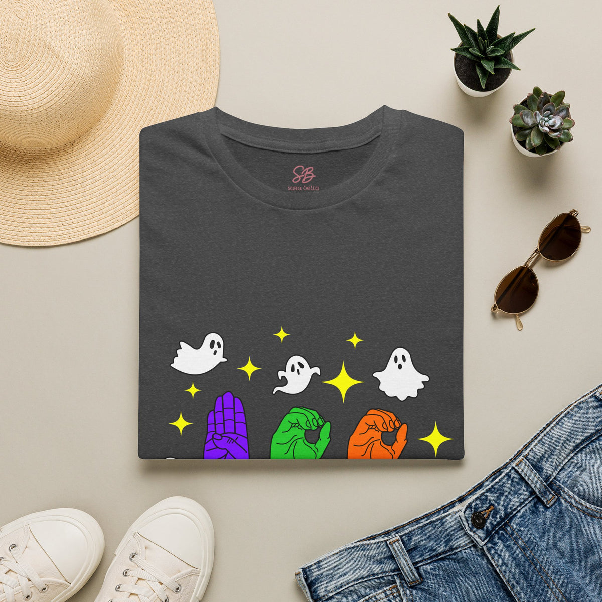 Ghosts "BOO" in ASL - T-Shirt