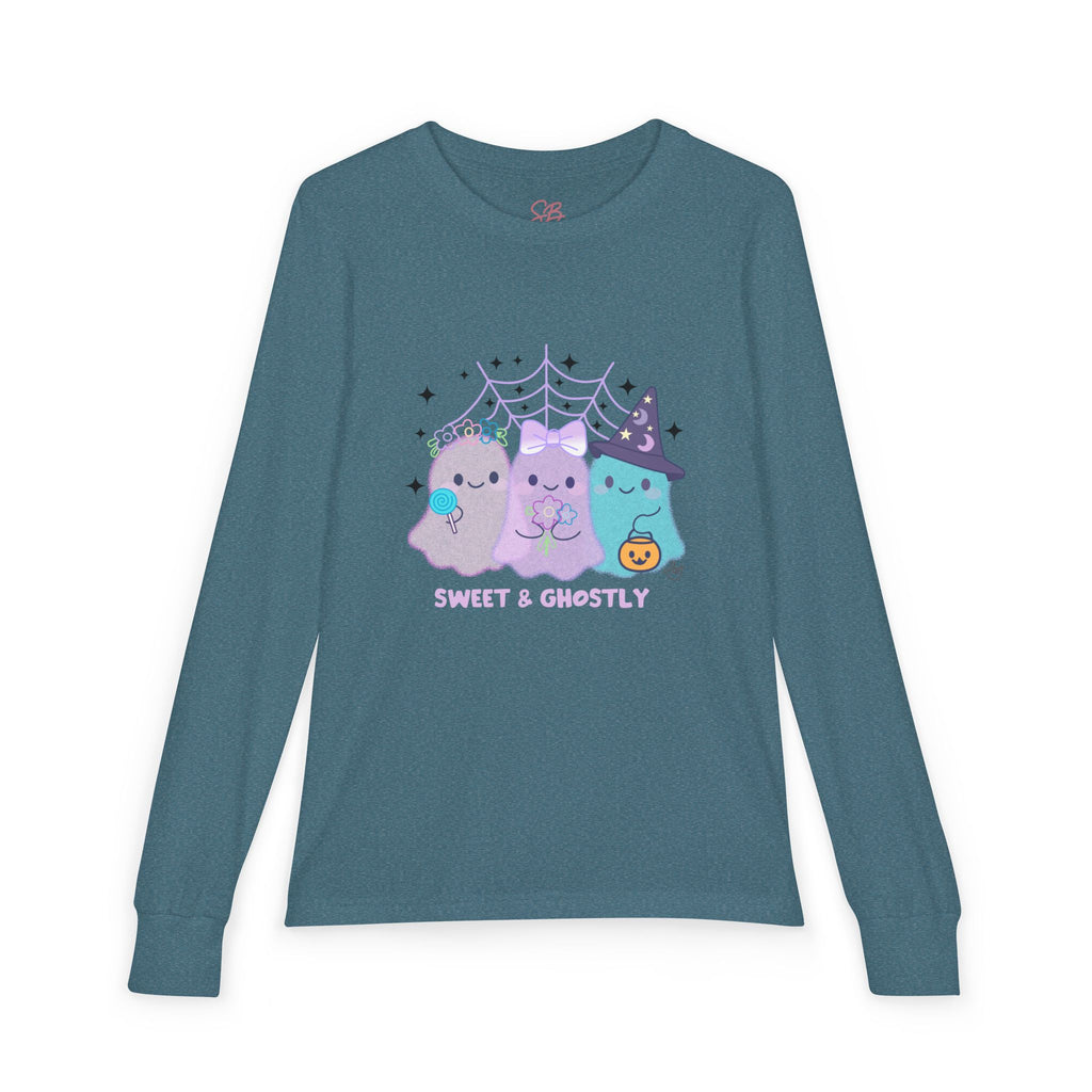 3 Friendly Ghosts "Sweet & Ghostly"  - Kid Long Sleeve Shirt
