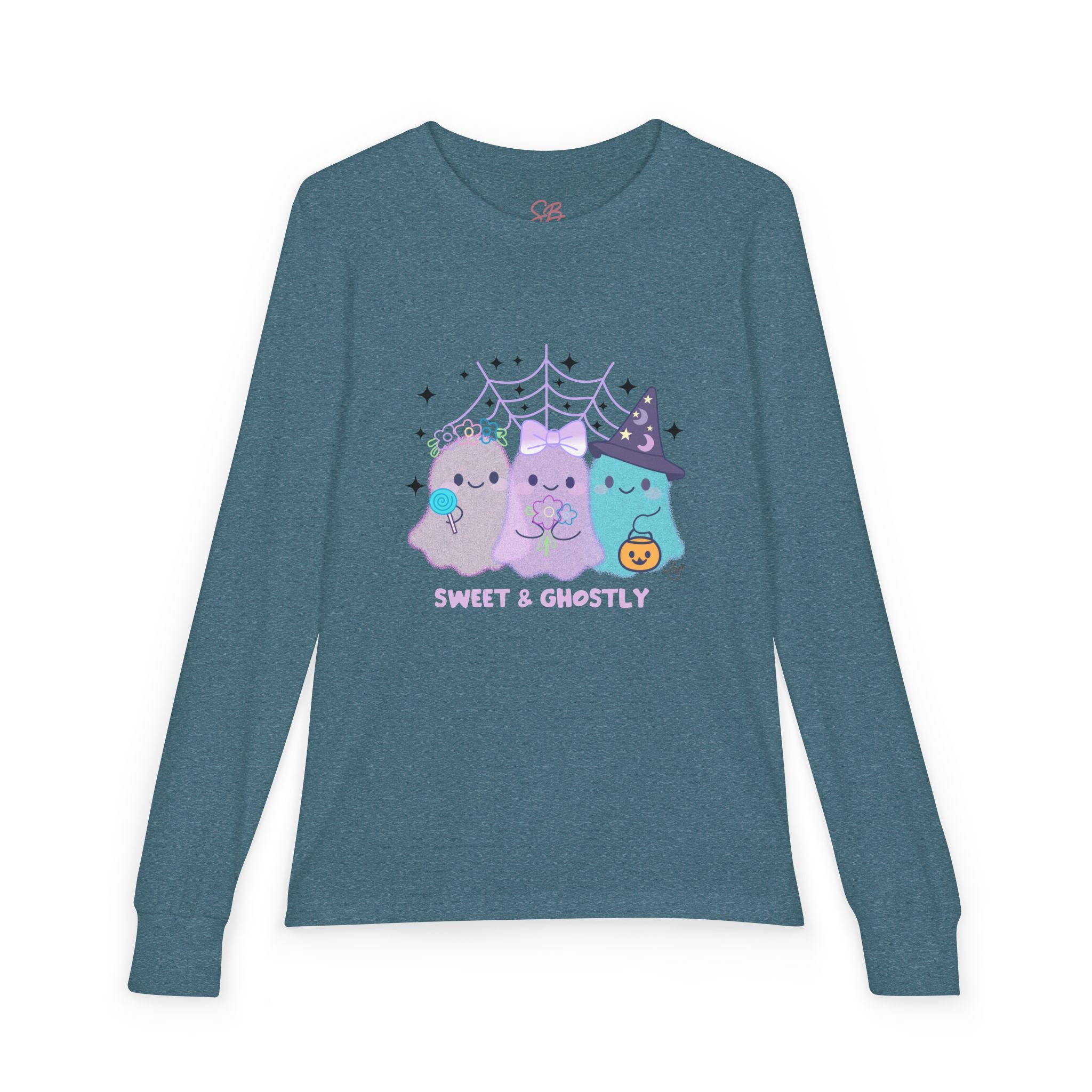 3 Friendly Ghosts "Sweet & Ghostly"  - Kid Long Sleeve Shirt