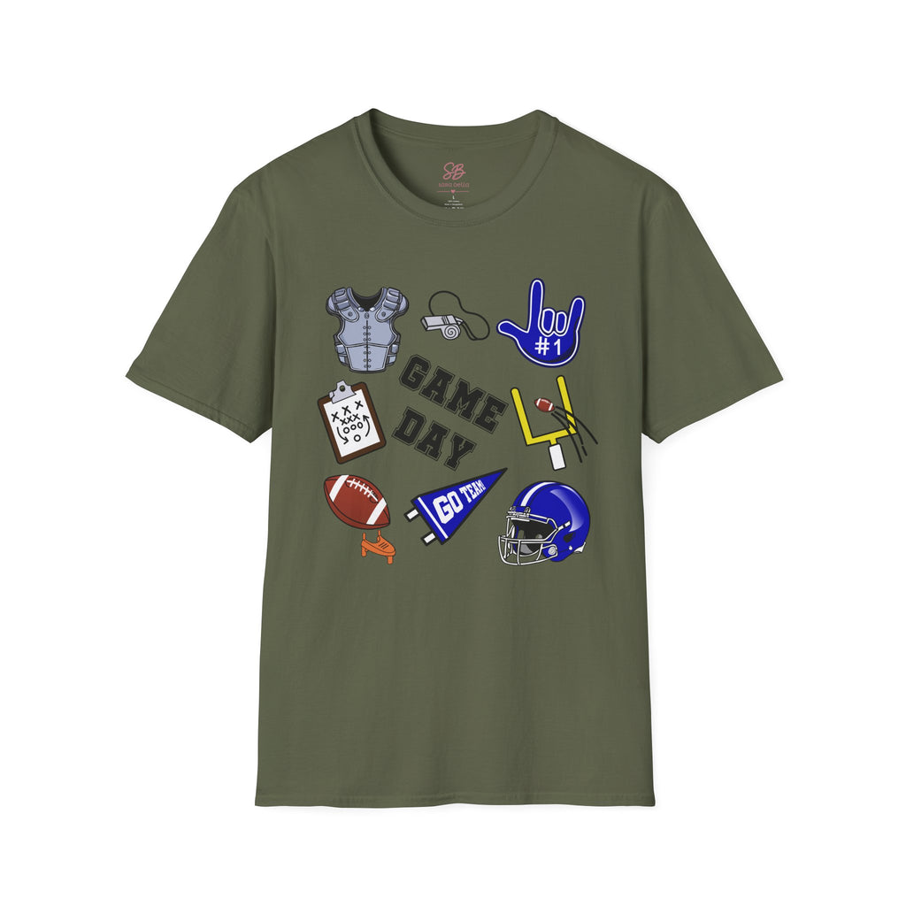 Game Day Football with I Love You ASL  - T-Shirt
