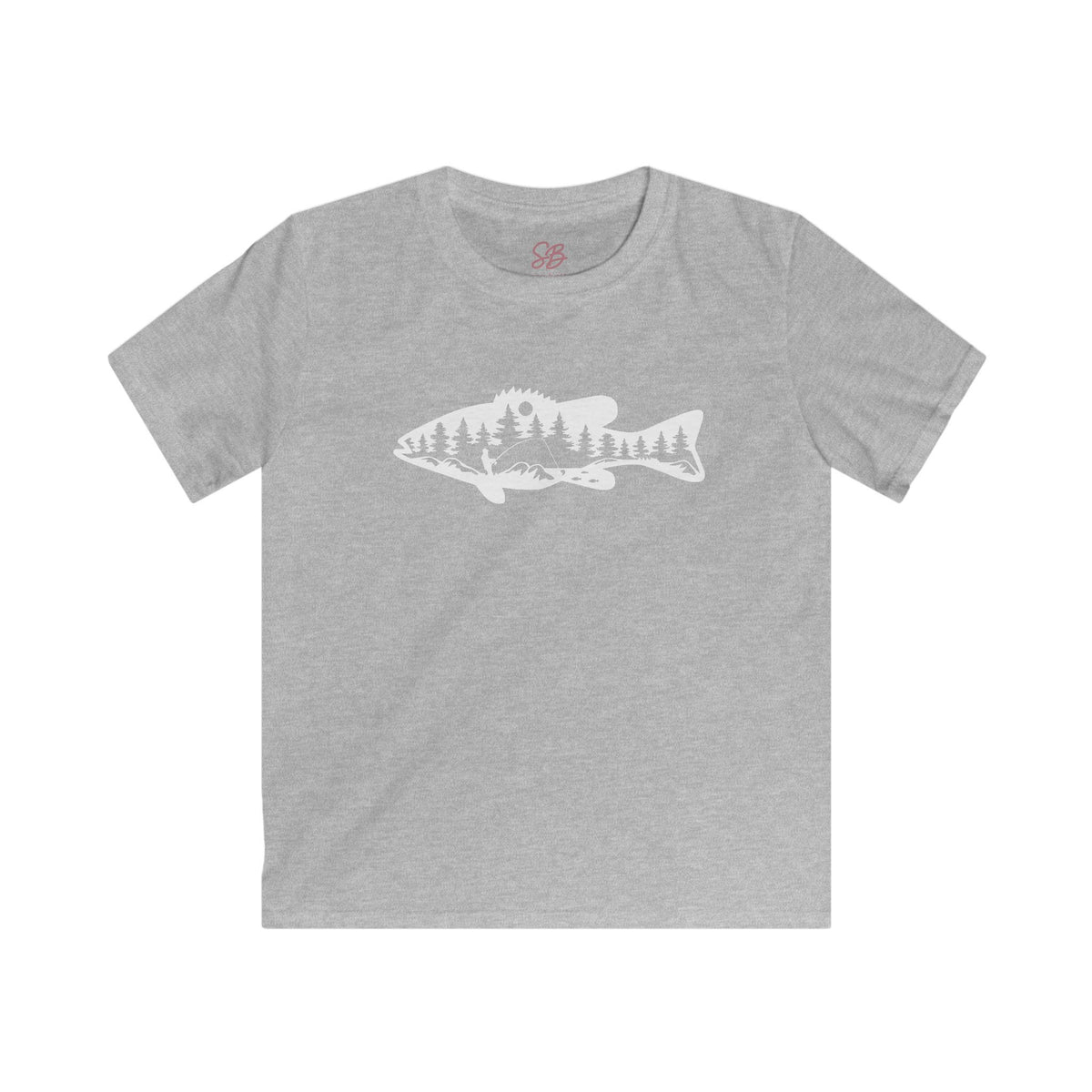 Bass Fisherman Landscape Fishing - Kid T-Shirt