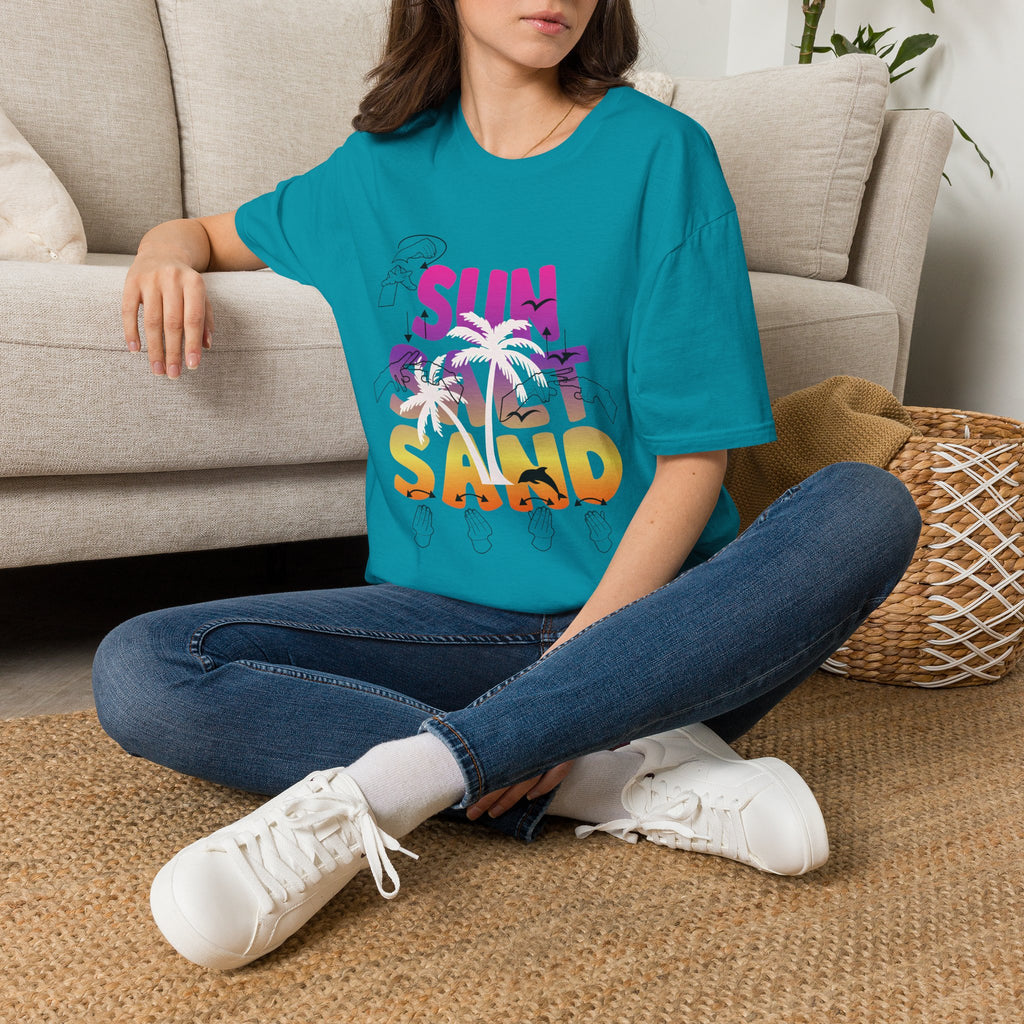 Sun, Salt & Sand in  American Sign Language - T-Shirt