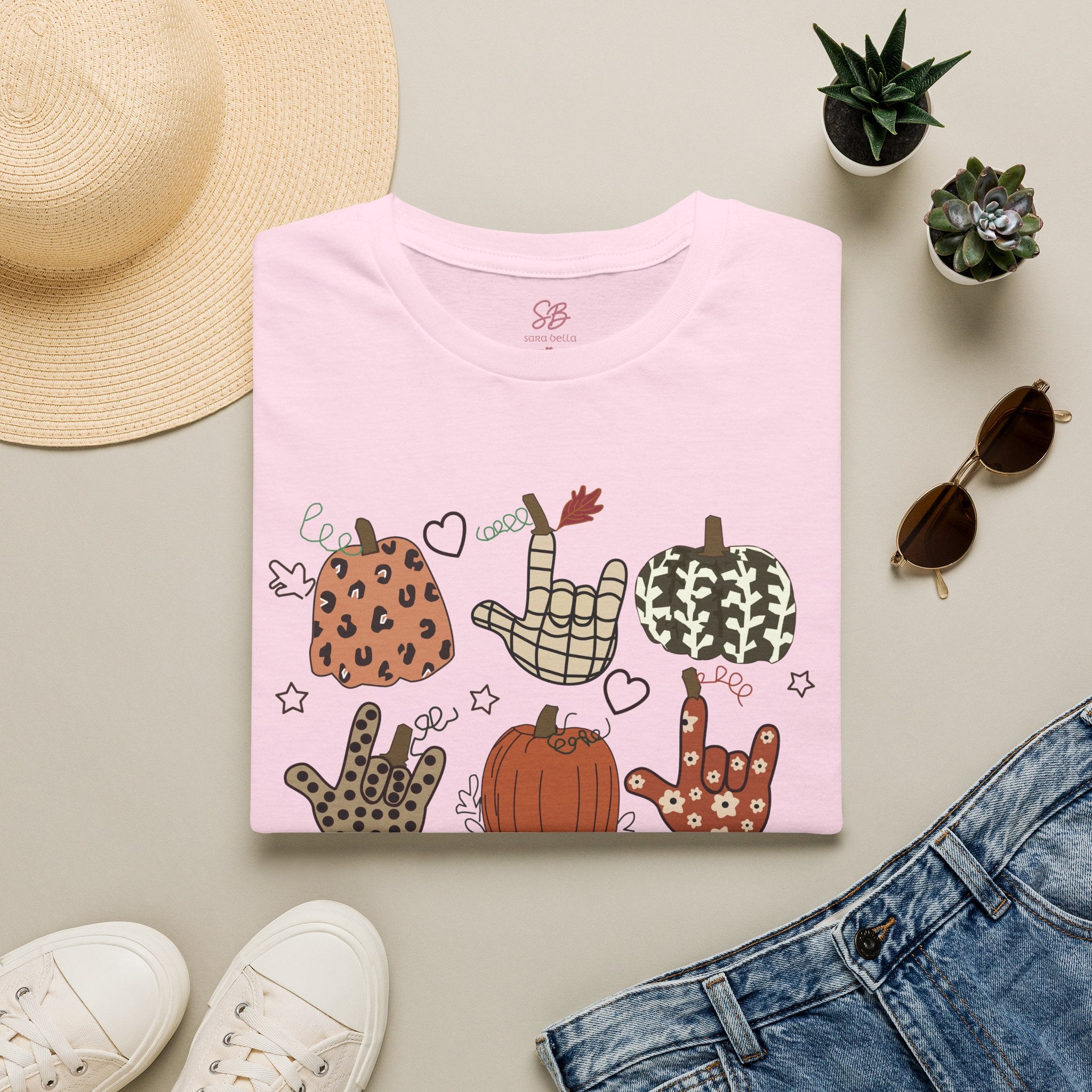 ASL Pumpkins Tic-Tac-Toe - T-Shirt