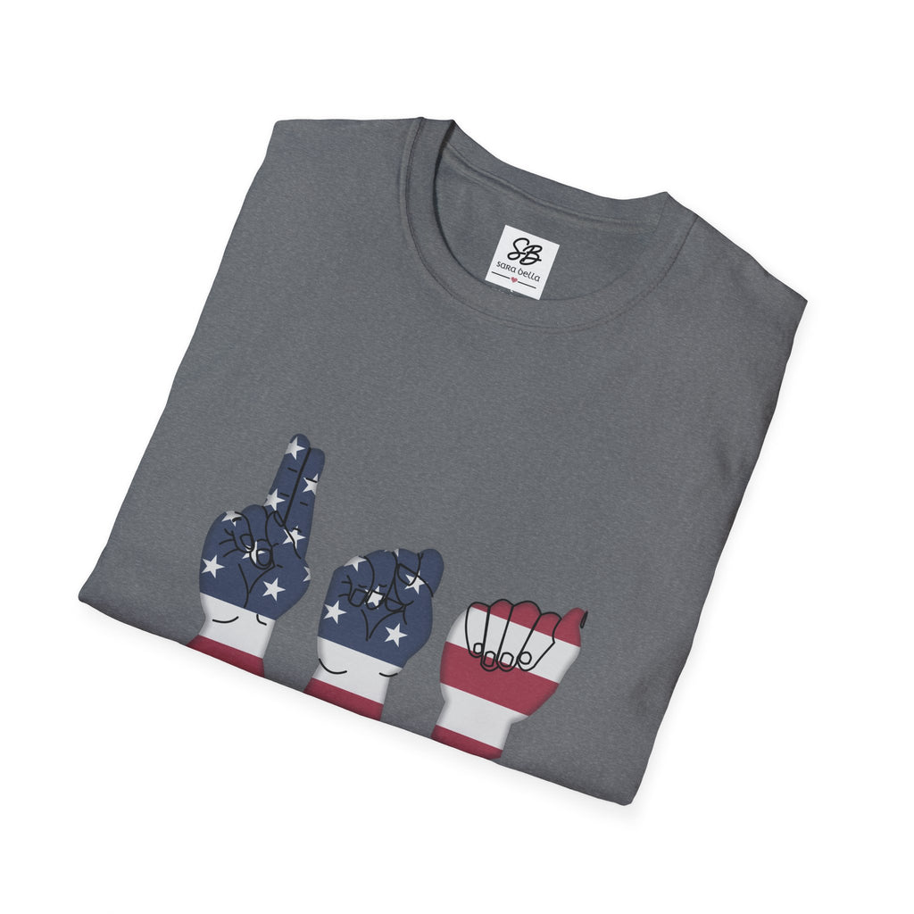 USA  fingers-spelled ASL (American Sign Language)  Shirt