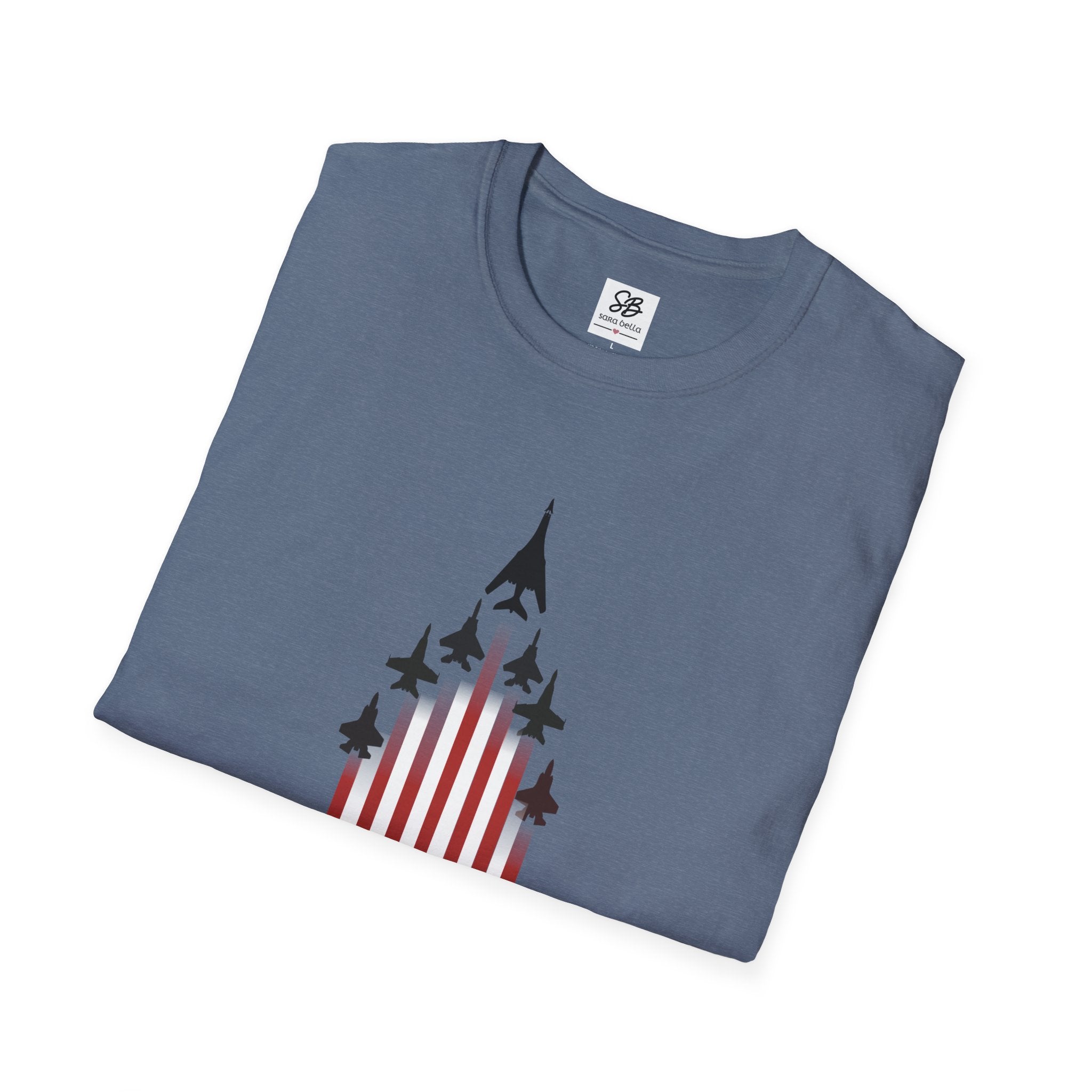 Patriotic American Flag Fighter Jets Design Shirt