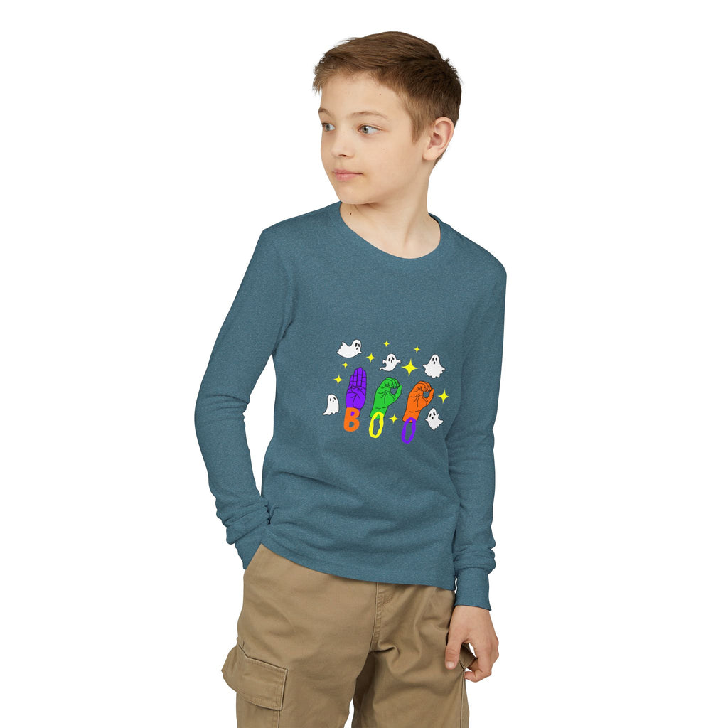 Ghosts Boo in ASL - Kid Long Sleeve Shirt