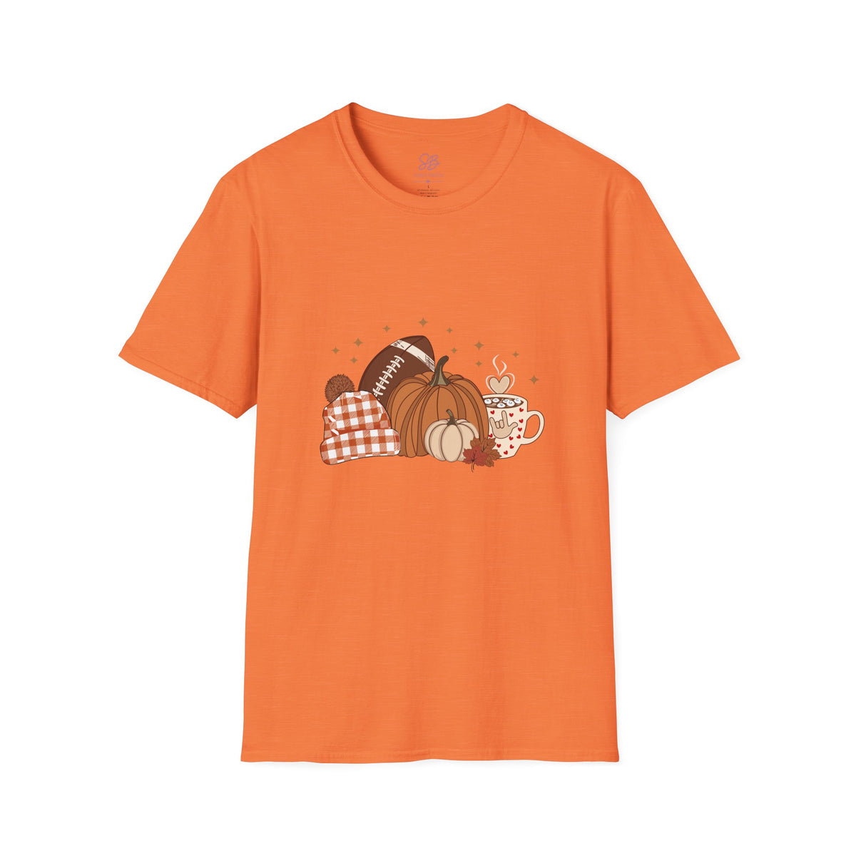 Autumn Football Pumpkins with I Love You American Sign Language, ASL - T-Shirt