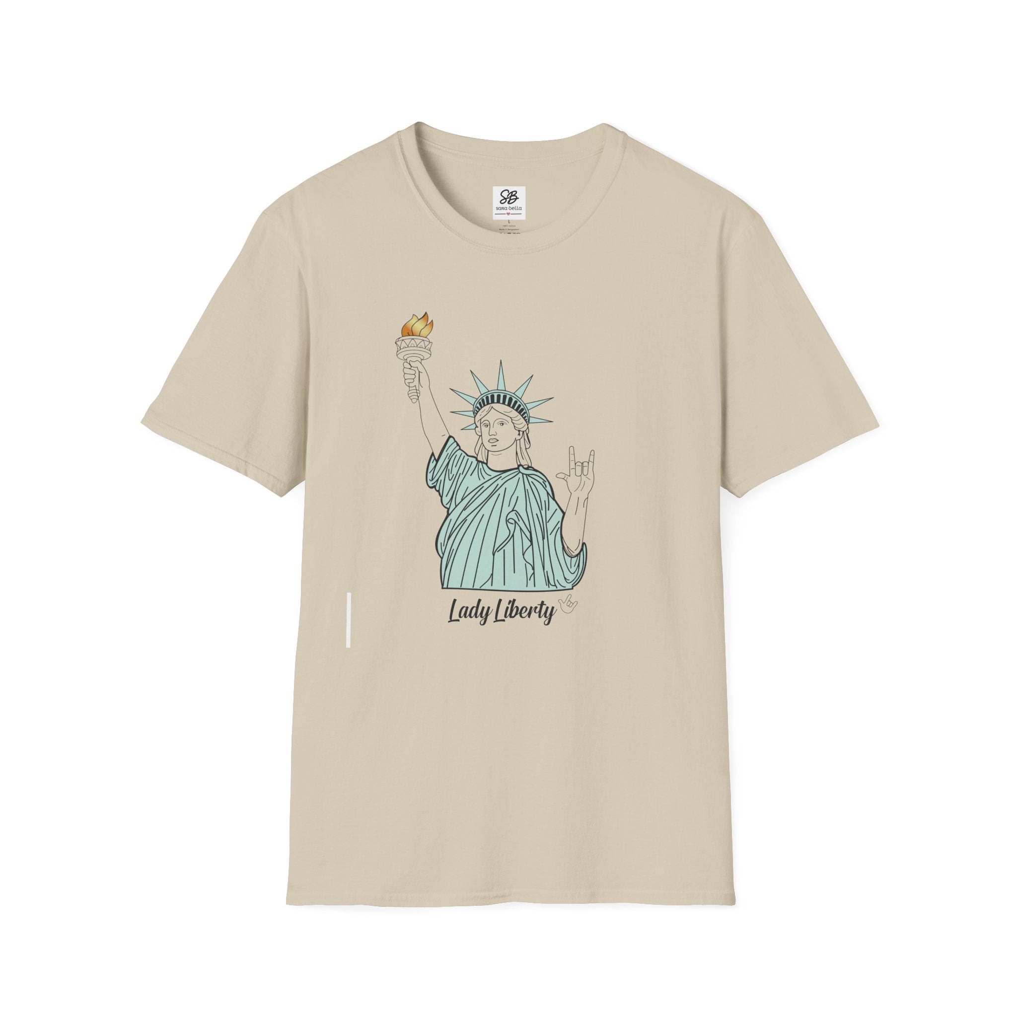 Lady Liberty with I love you in America Sign Language Shirt