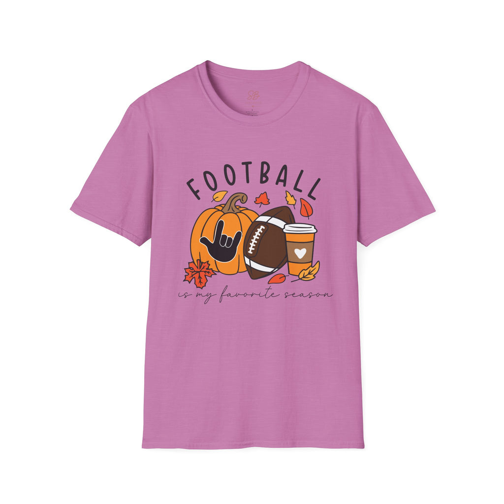 Football Is My Favorite Season  with I love you American Sign Language, ASL- T-Shirt