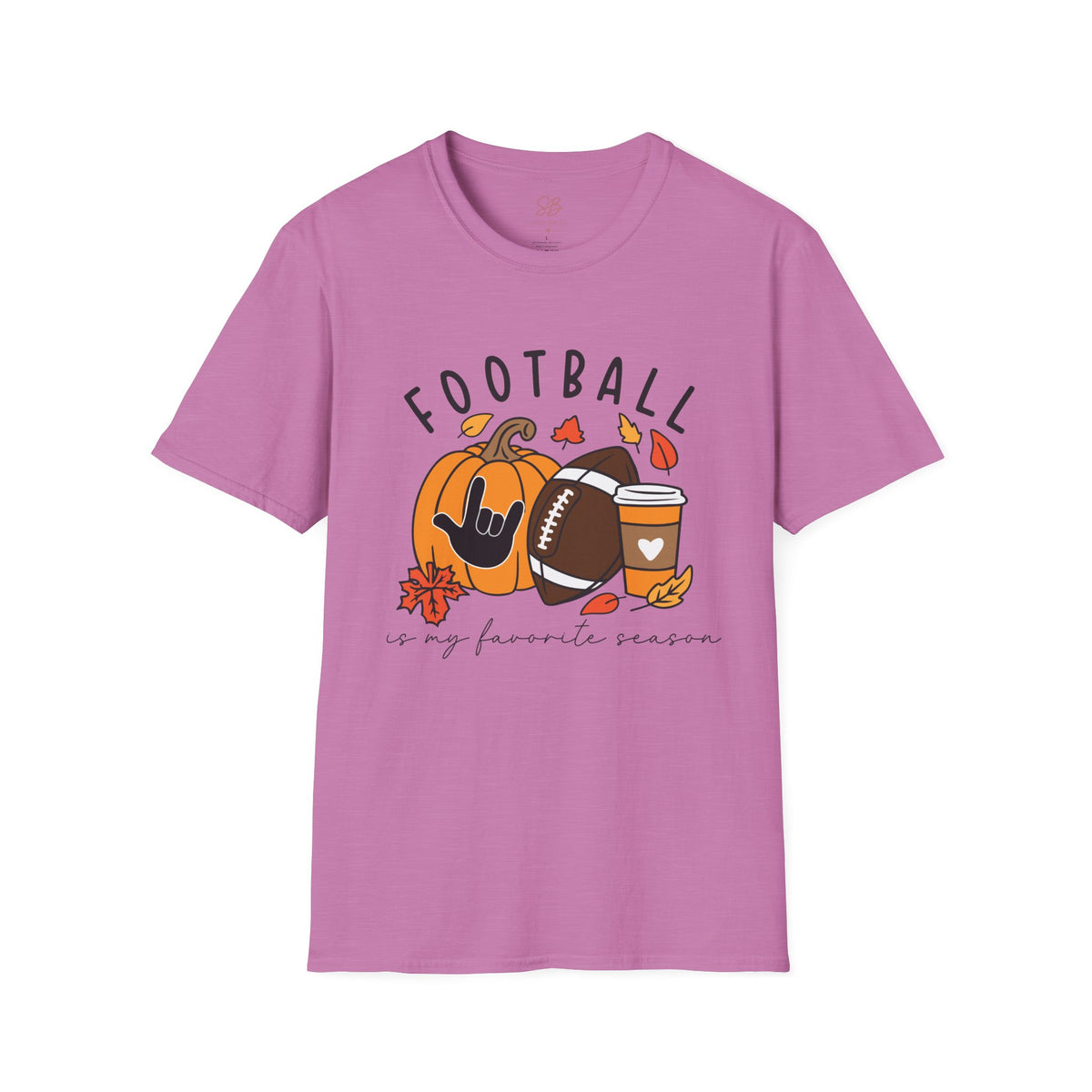 Football Is My Favorite Season  with I love you American Sign Language, ASL- T-Shirt