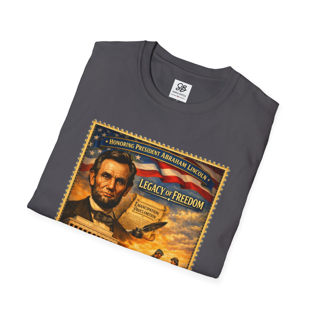 Abraham Lincoln 'Legacy of Freedom'  Vintage Stamp T‑Shirt