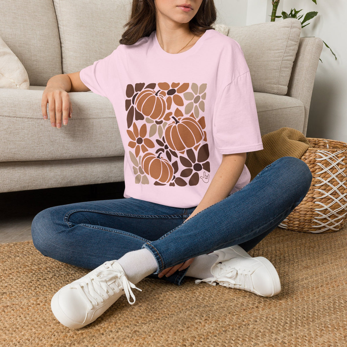 Fall Leaves & Pumpkins Hobo - T-Shirt