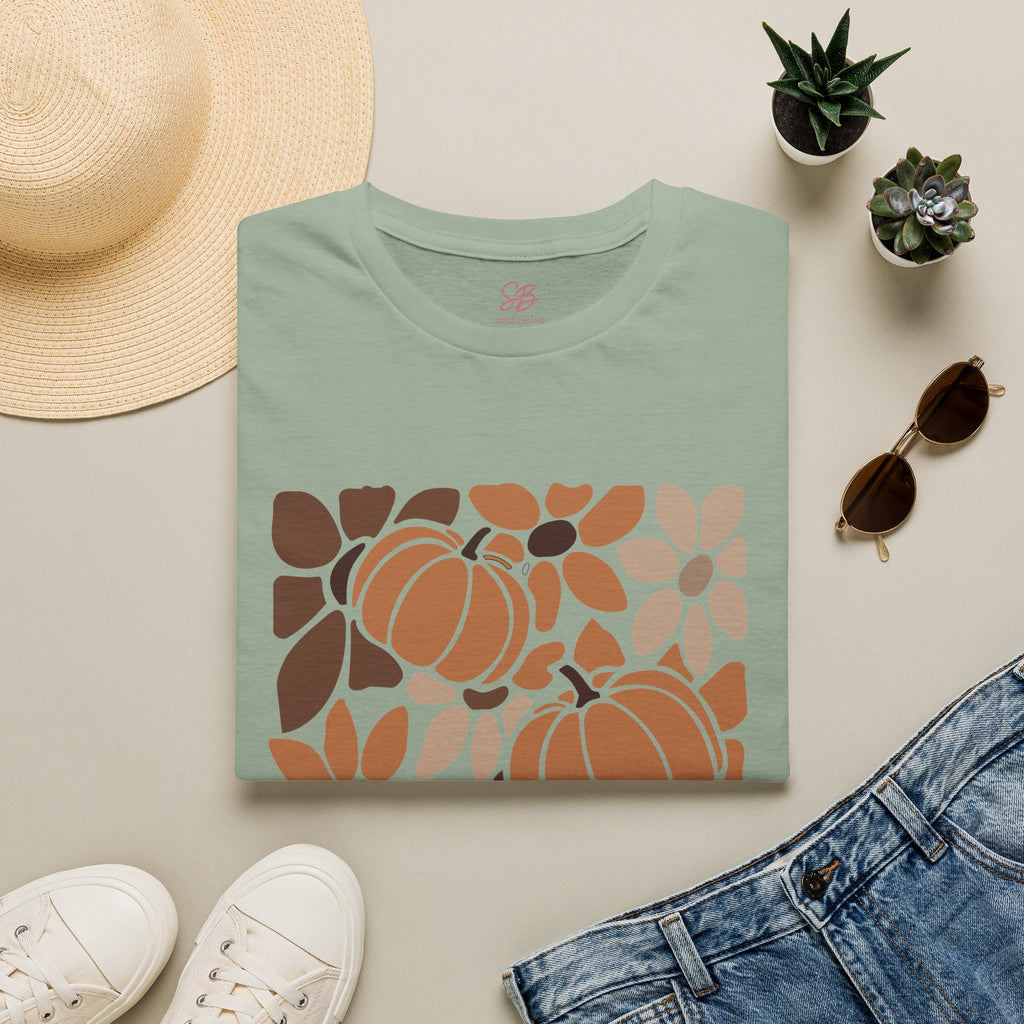 Fall Leaves & Pumpkins Hobo - T-Shirt