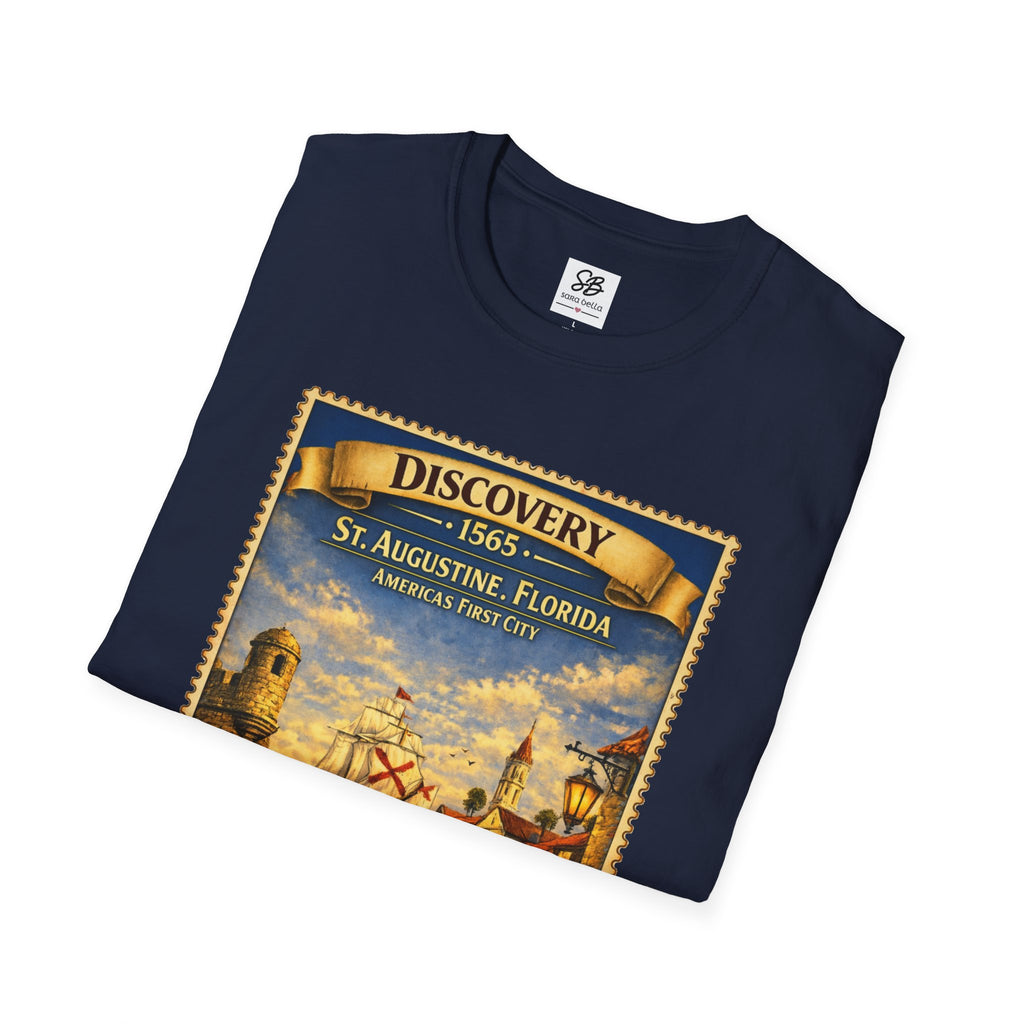 St. Augustine Discovery The Oldest City in America  1565 Vintage Stamp T-Shirt