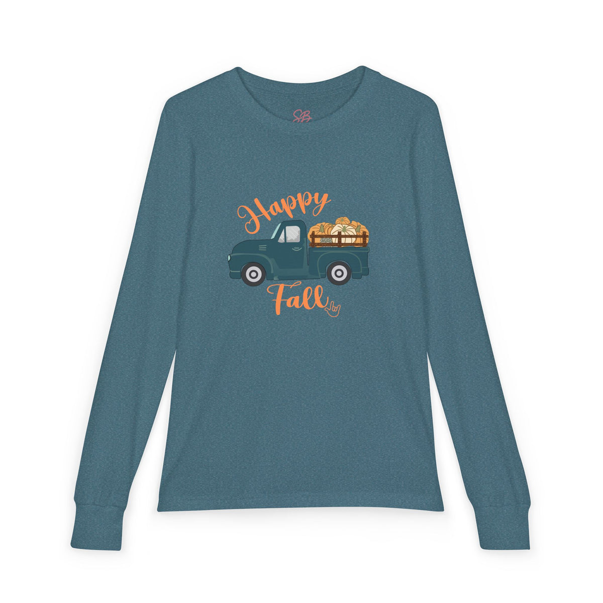 Happy Fall Vintage Truck - Kids Long Sleeve Shirt