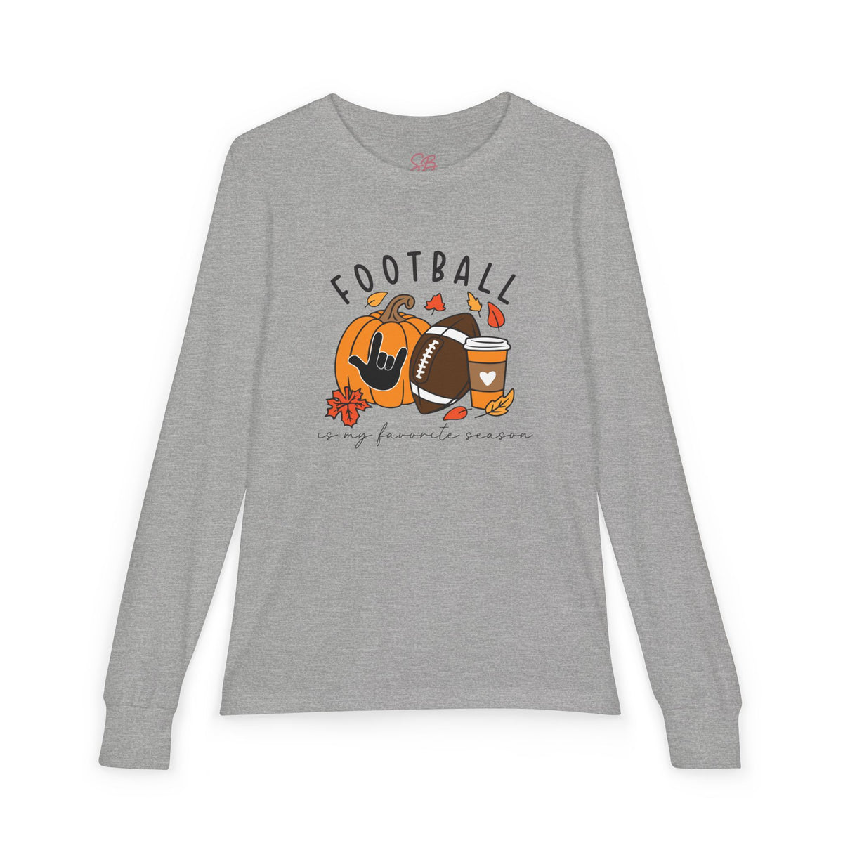Football: My Favorite Season with I love you American Sign Language, ASL - Kid Long Sleeve Shirt