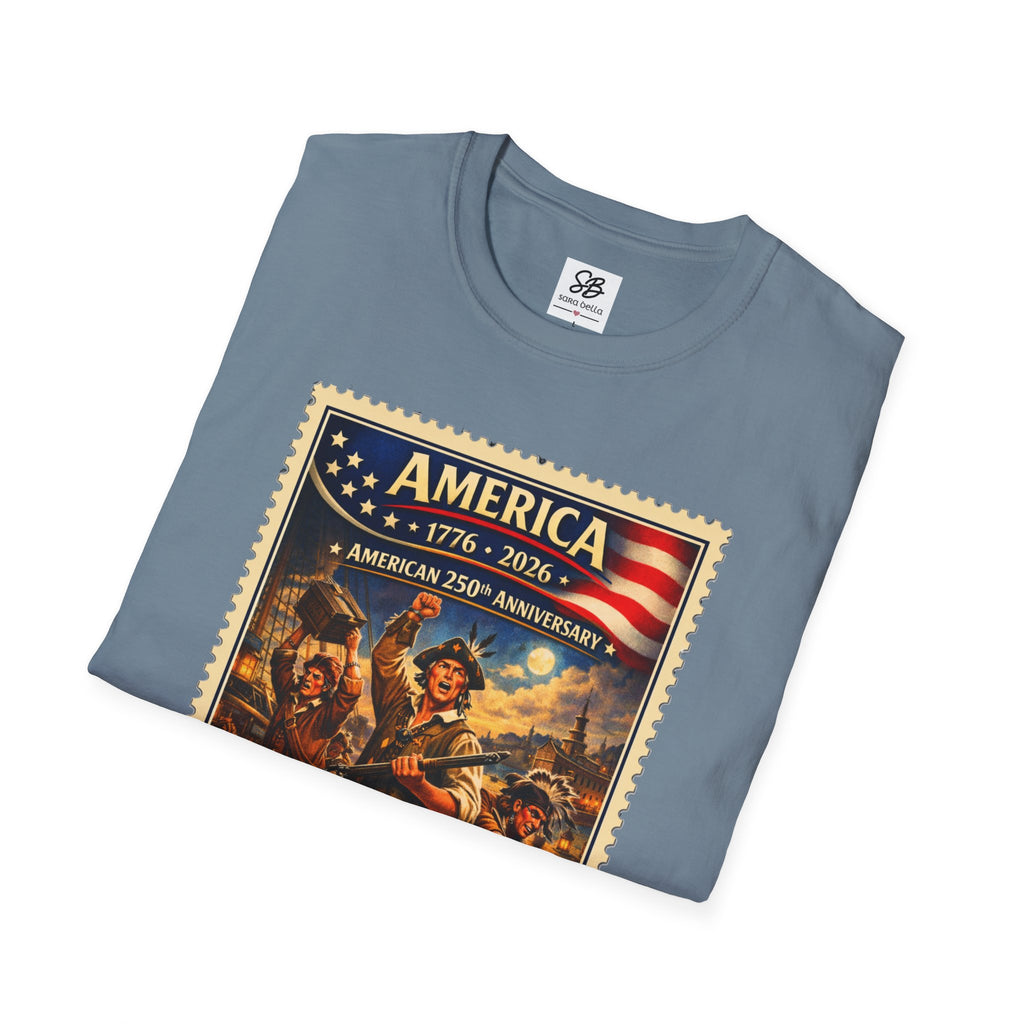 Boston Tea Party Vintage Stamp T-Shirt