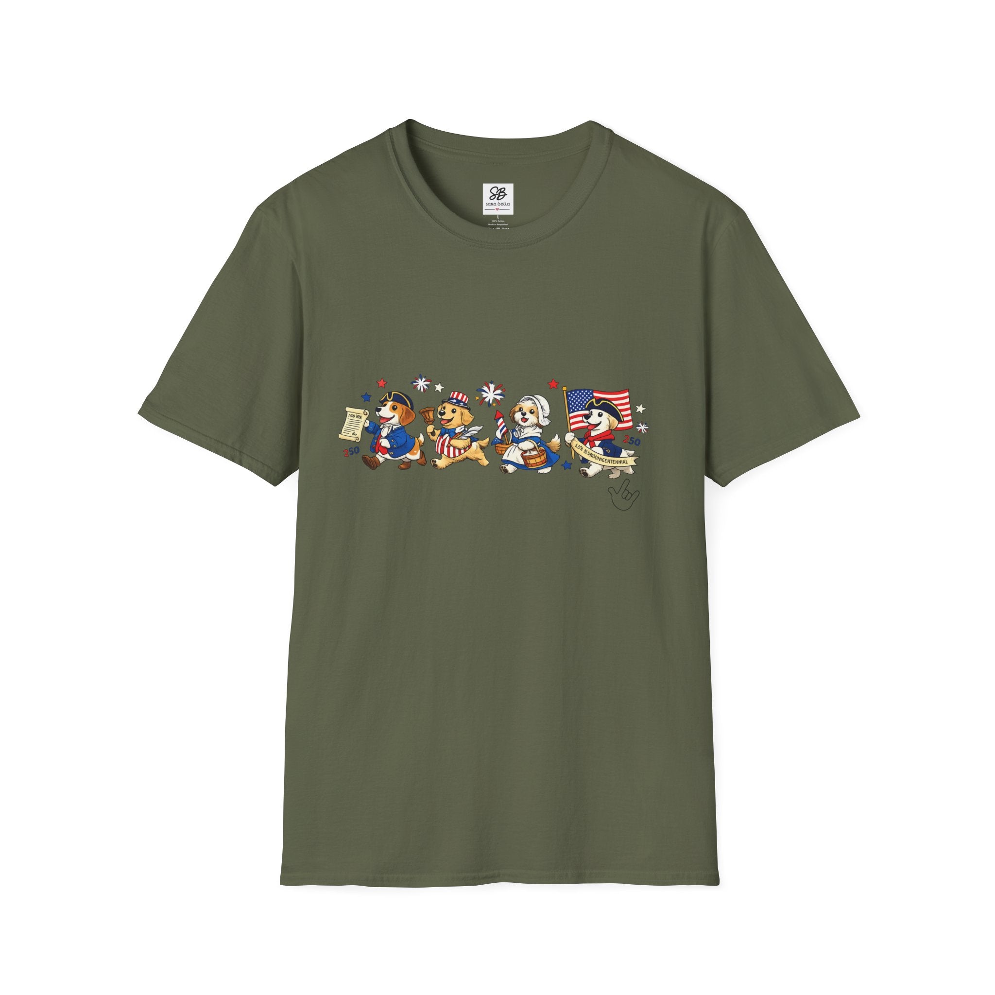 Patriotic Dogs Parade T-Shirt