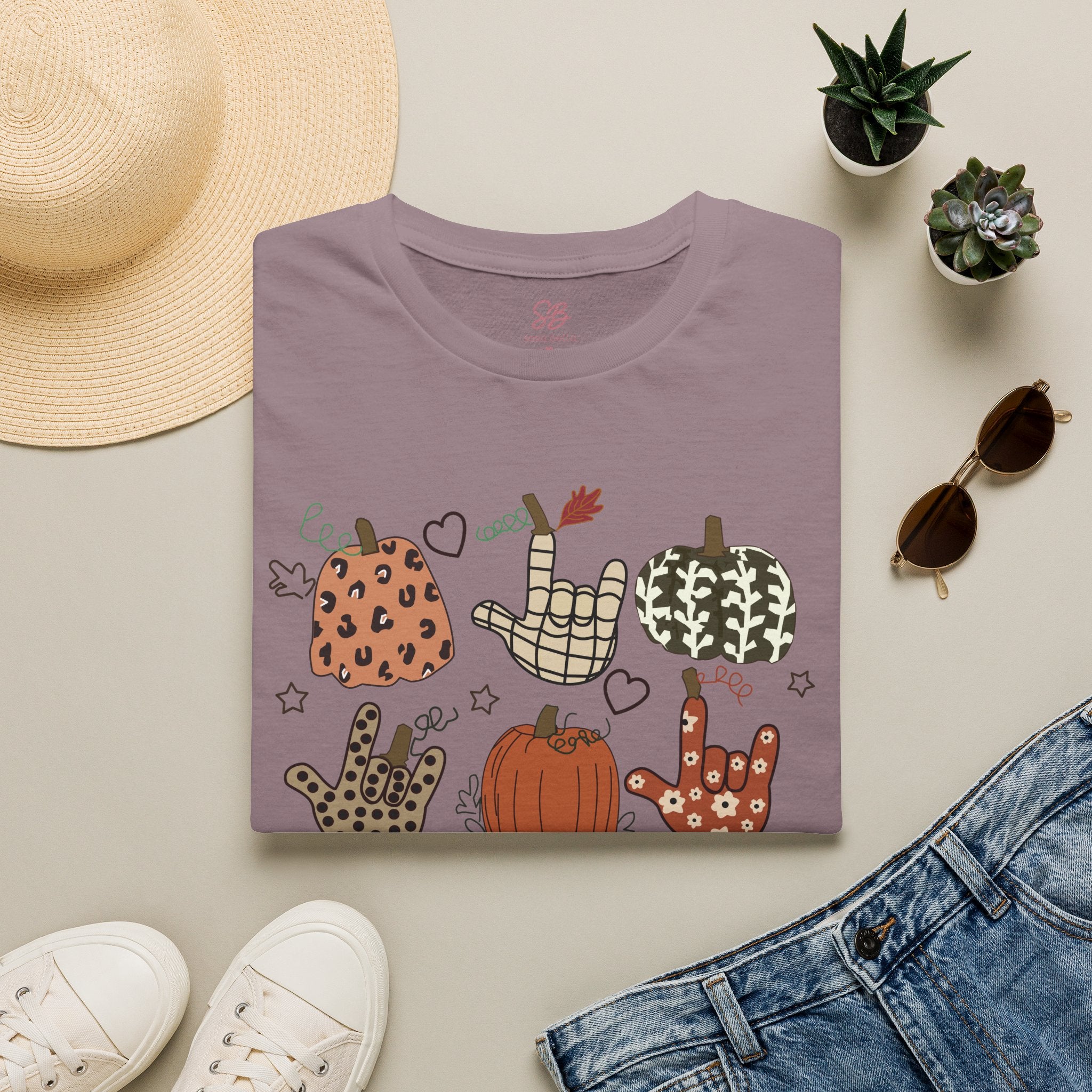 ASL Pumpkins Tic-Tac-Toe - T-Shirt