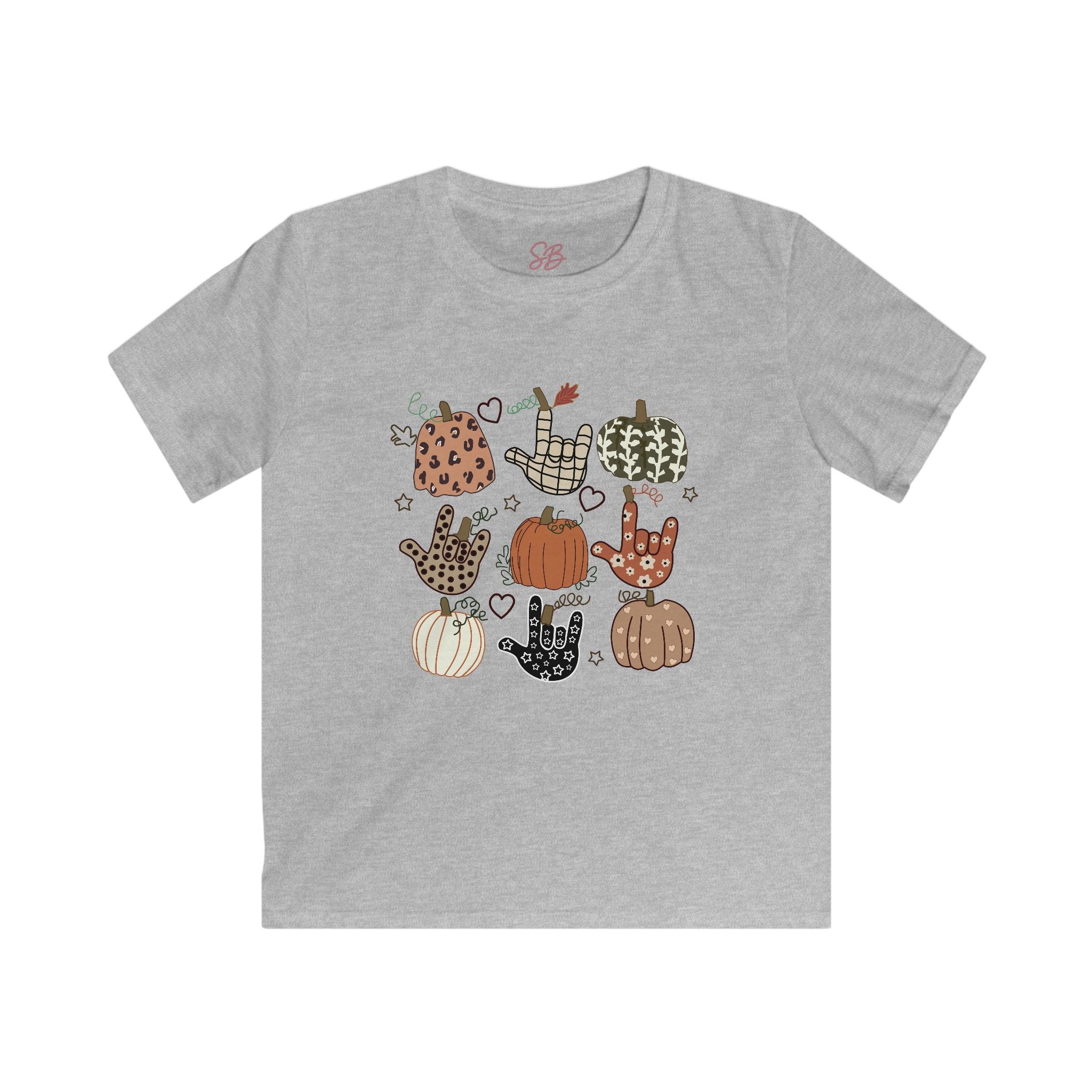 ASL Pumpkins Tic-Tac-Toe - Kid T-Shirt