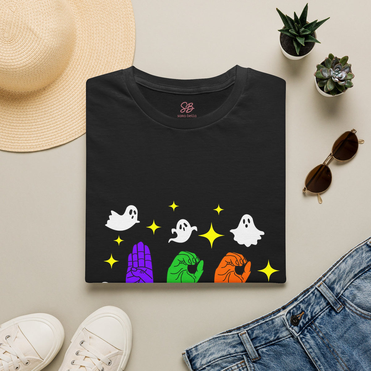 Ghosts "BOO" in ASL - T-Shirt