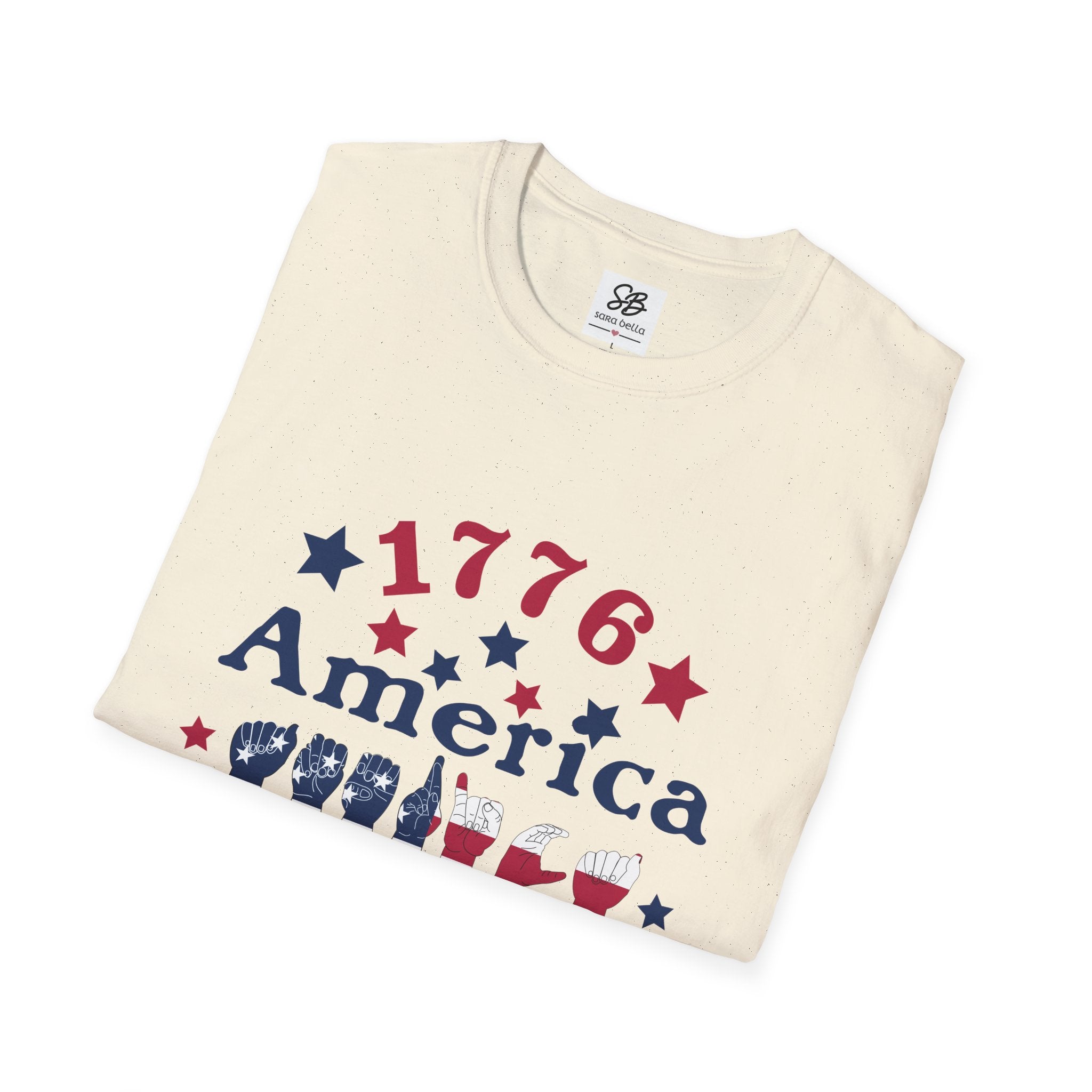 America in fingers-spelled ASL (America Sign Language) Shirt
