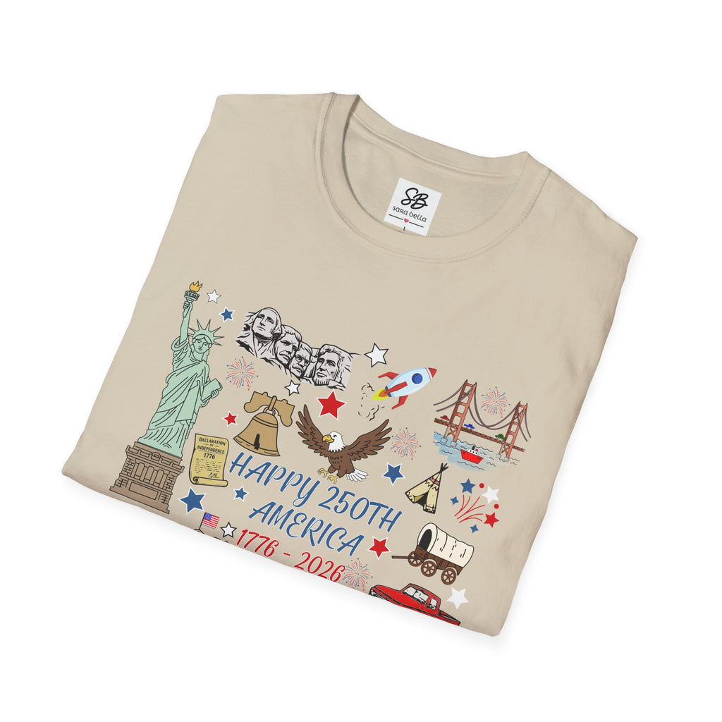 America 250th Anniversary — colored doodles of  Icons Shirt