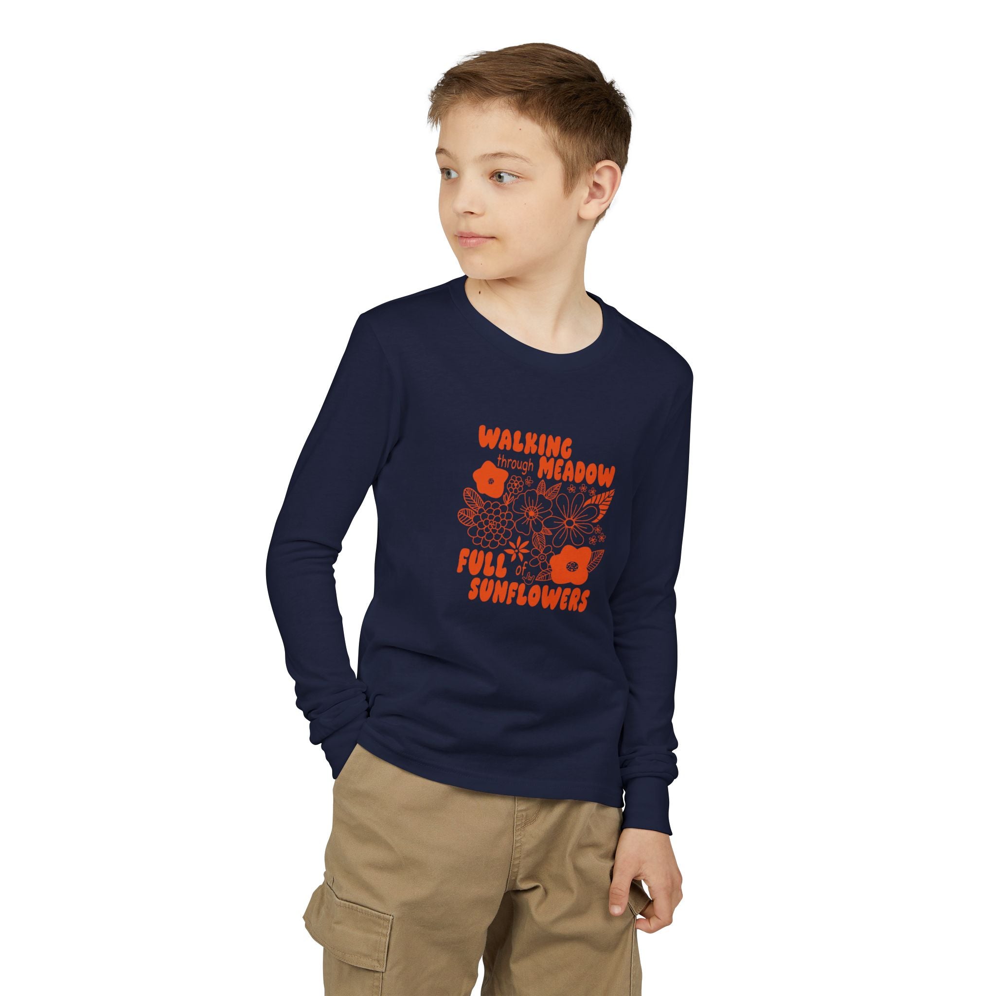 Walking Meadow Full Sunflowers - Kid Long Sleeve Shirt