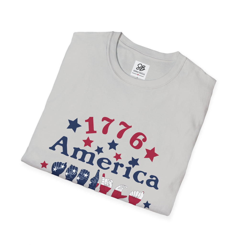 America in fingers-spelled ASL (America Sign Language) Shirt