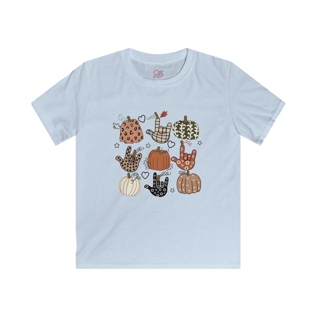 ASL Pumpkins Tic-Tac-Toe - Kid T-Shirt