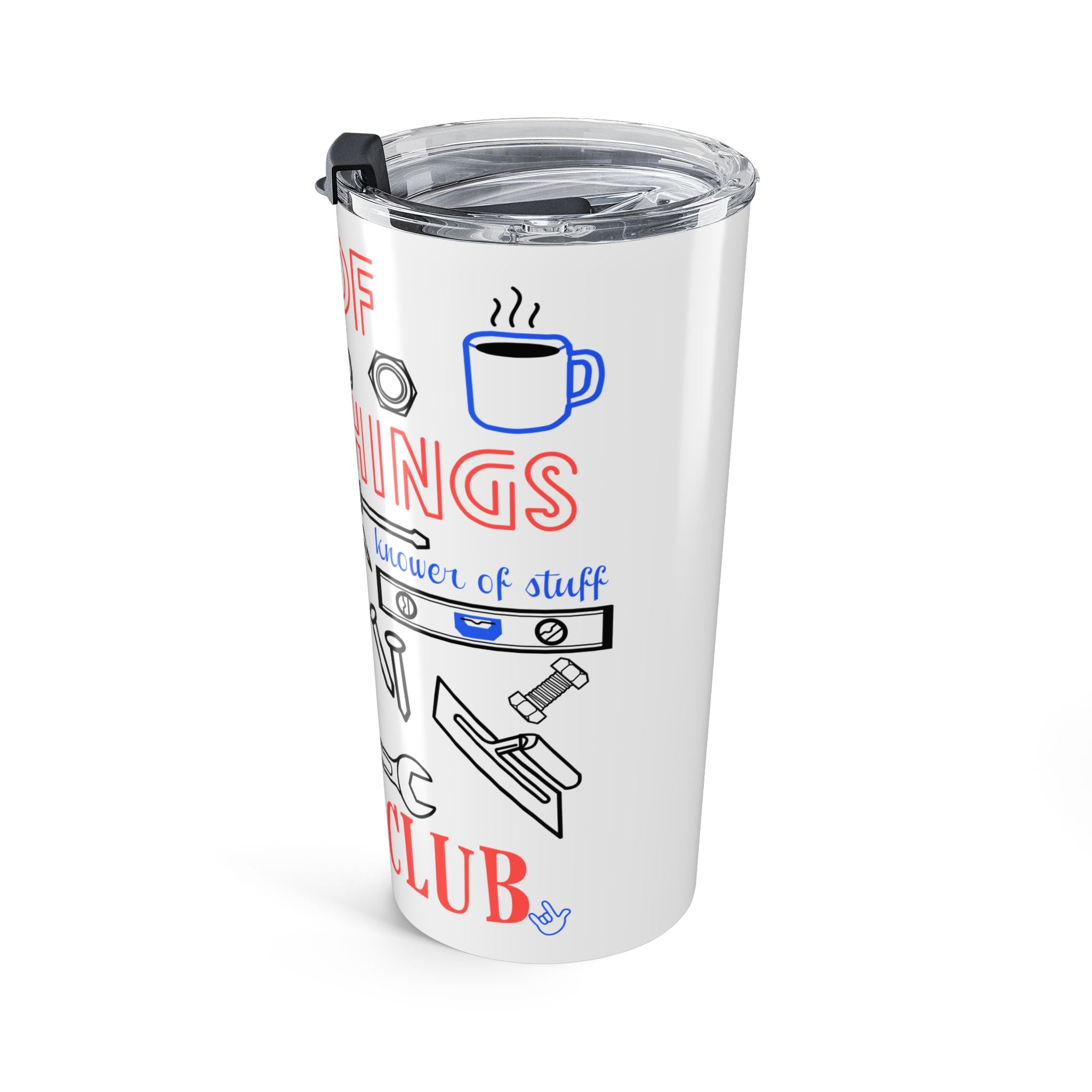 Fixer of Things Dad Club - 20oz Tumbler, Travel Mug (Tools Design)