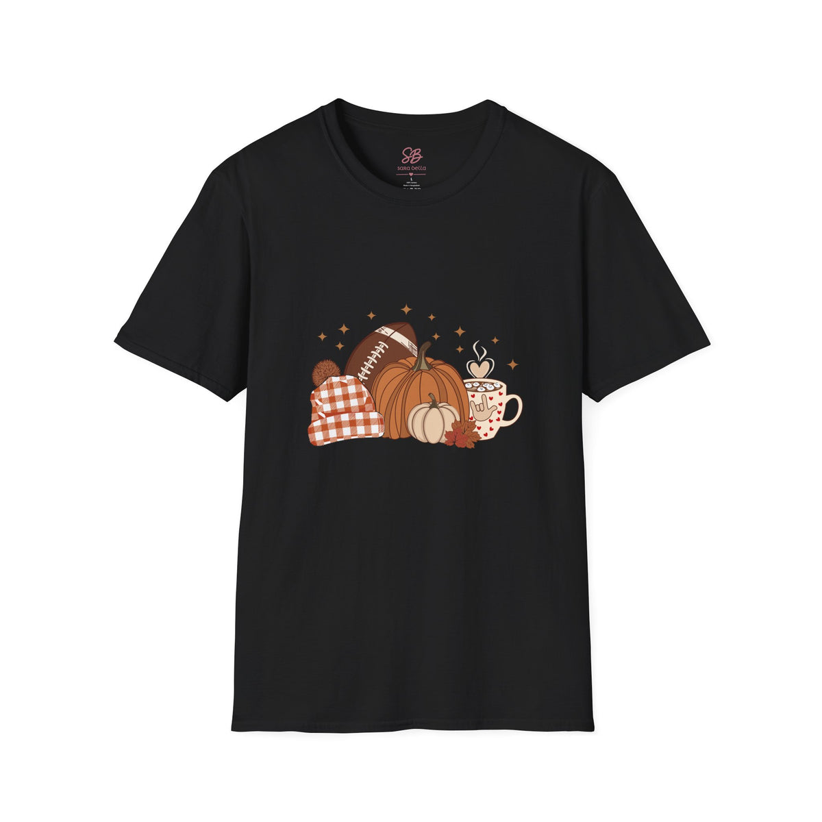 Autumn Football Pumpkins with I Love You American Sign Language, ASL - T-Shirt