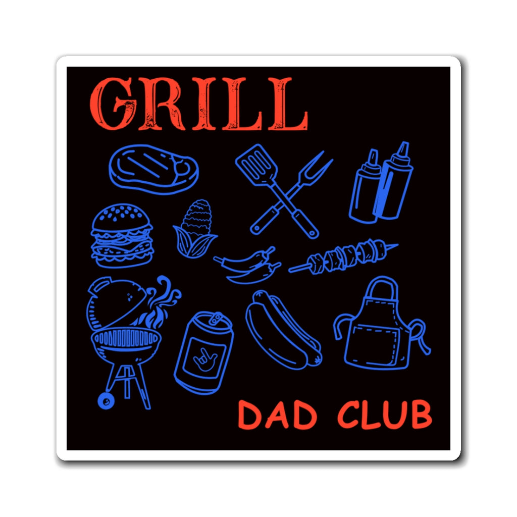 Grill Dad Club Magnet – BBQ Grillmaster Refrigerator Magnet