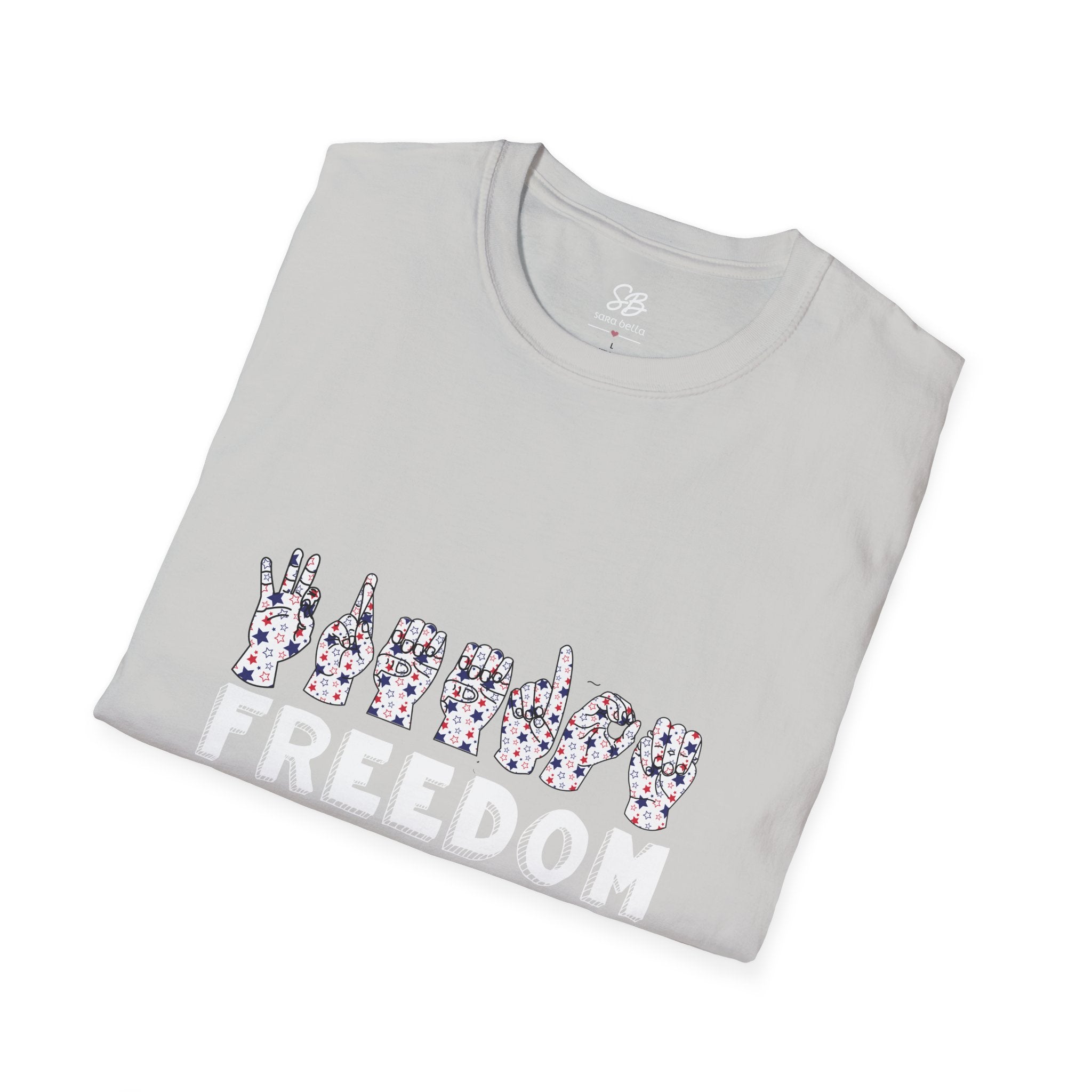 "Freedom" finger-spelled American Sign Language Graphic T-Shirt