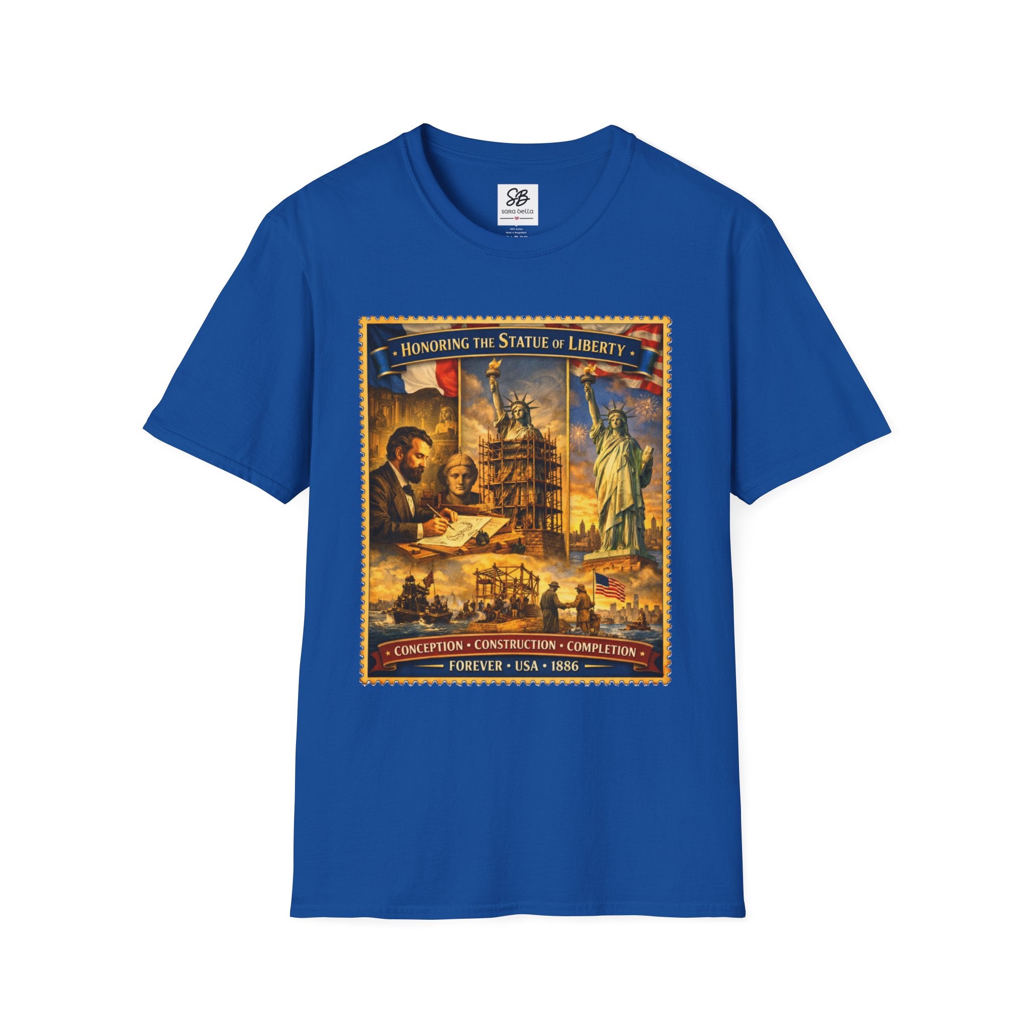 Statue of Liberty Tribute Vintage Stamp T-Shirt