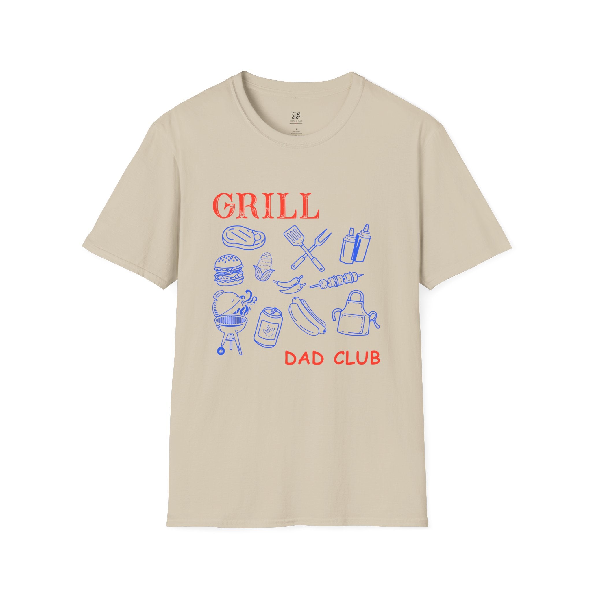 Grill Dad Club T-Shirt — Barbecue Tools & Grill Icons Tee