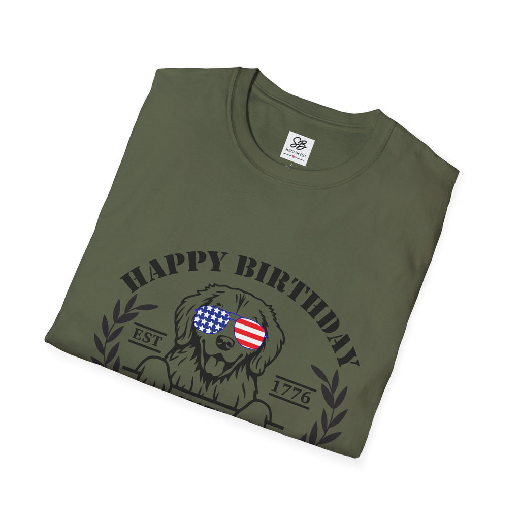 Happy Birthday 250th America with a dog T-Shirt