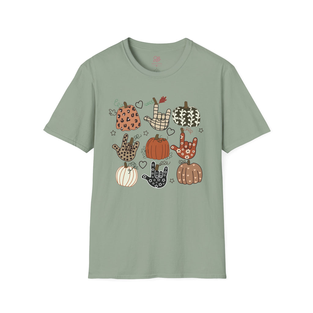 ASL Pumpkins Tic-Tac-Toe - T-Shirt