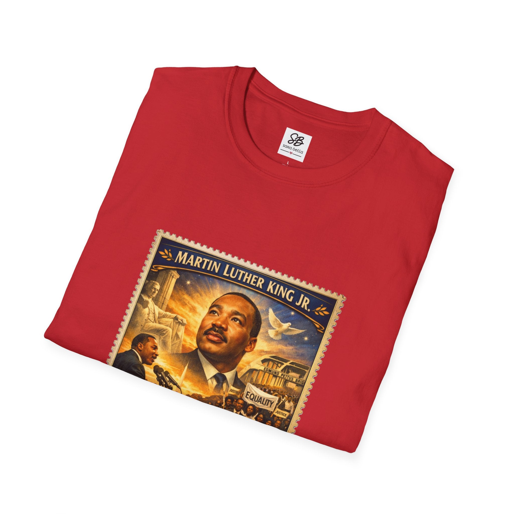 Martin Luther King Jr. 'I Have a Dream Memorial ' Tribute Vintage Stamp T-Shirt