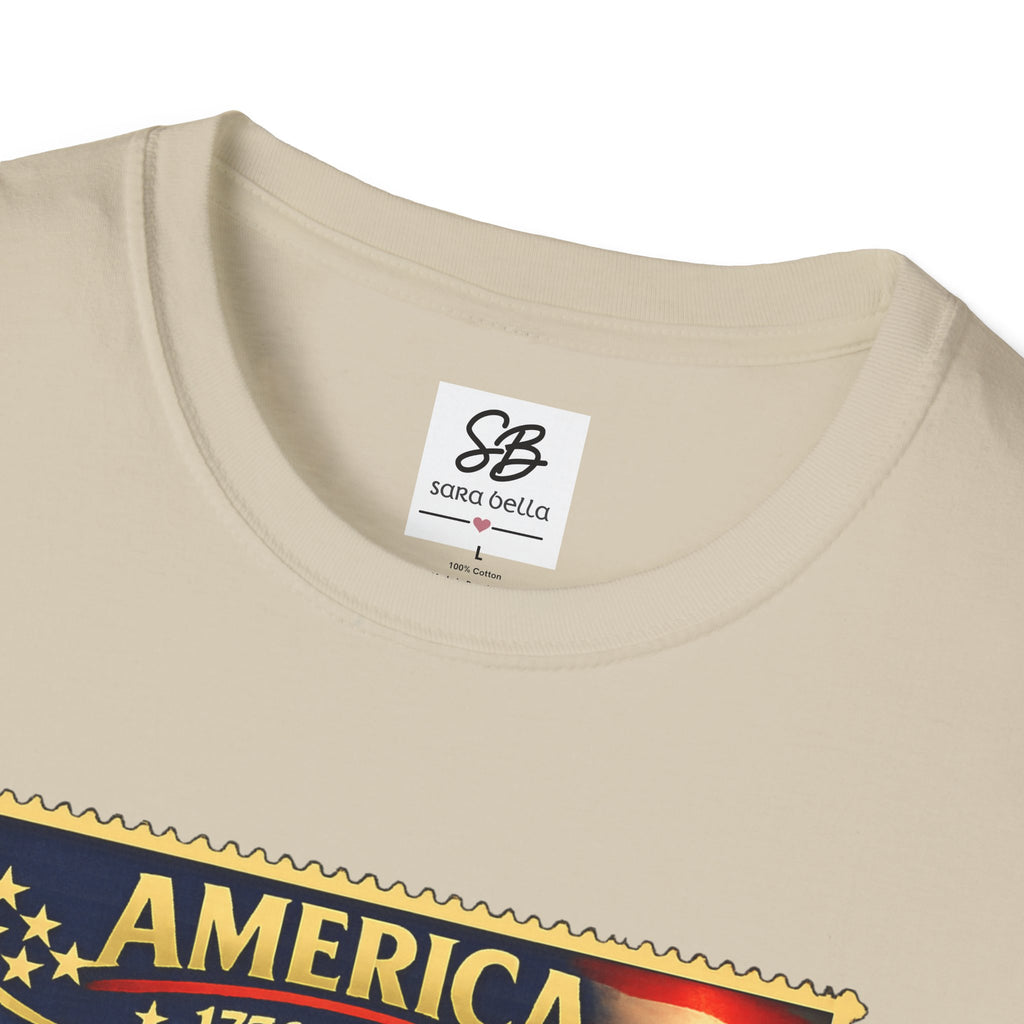 Patriotic America “Honoring Our Armed Forces”  Vintage Stamp T-Shirt