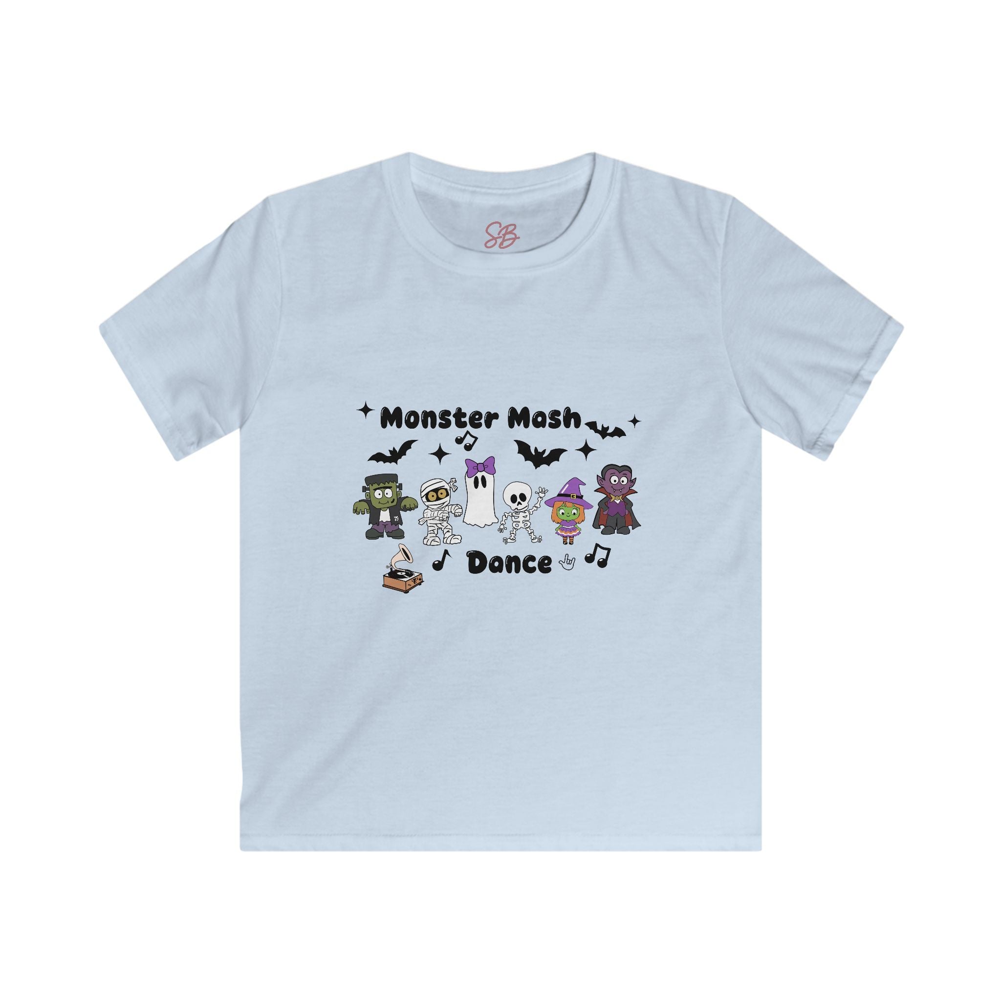 Monster Mash Dance of Halloween Characters Crew - Kid T-Shirt