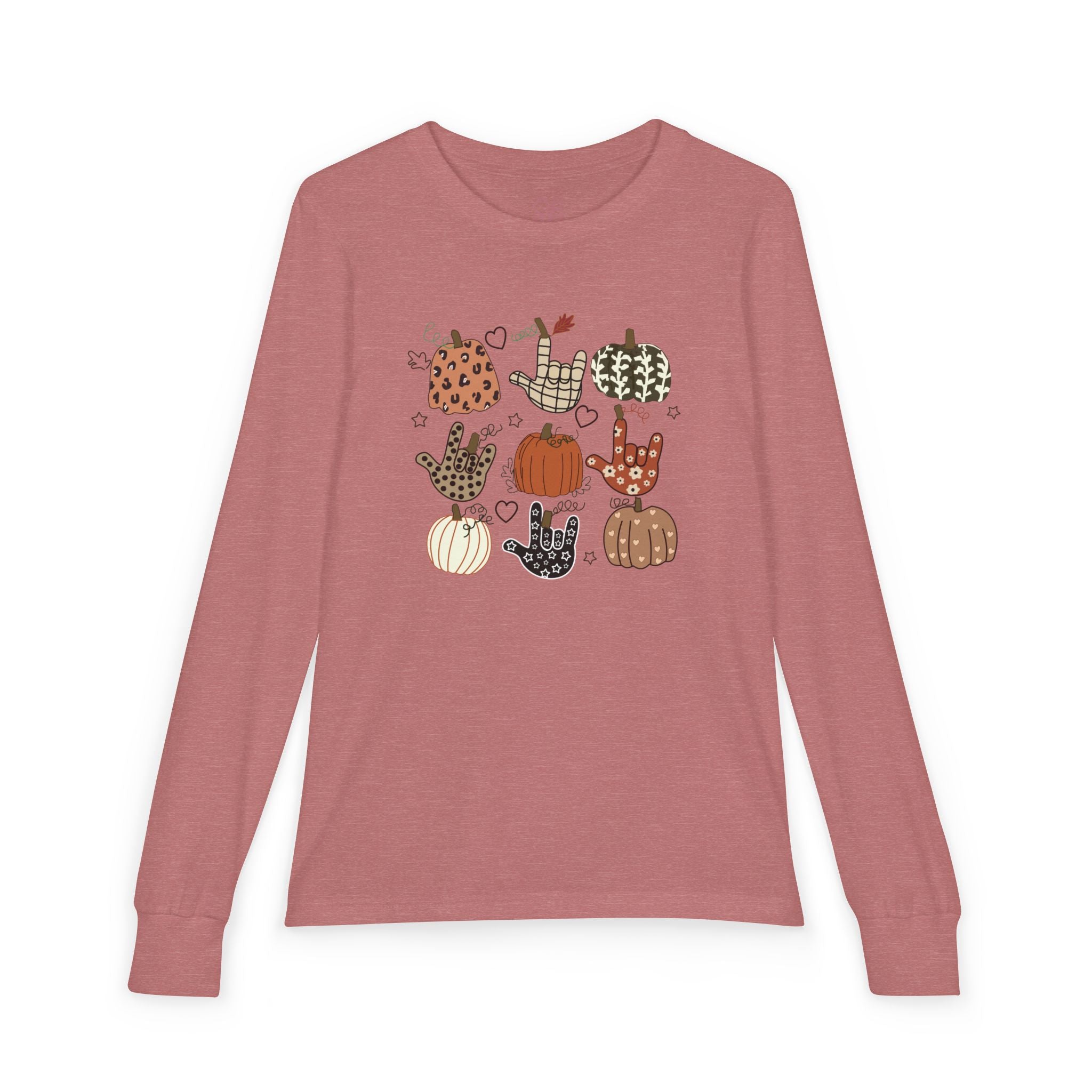 ASL Pumpkins Tic-Tac-Toe - Kid Long Sleeve Shirt