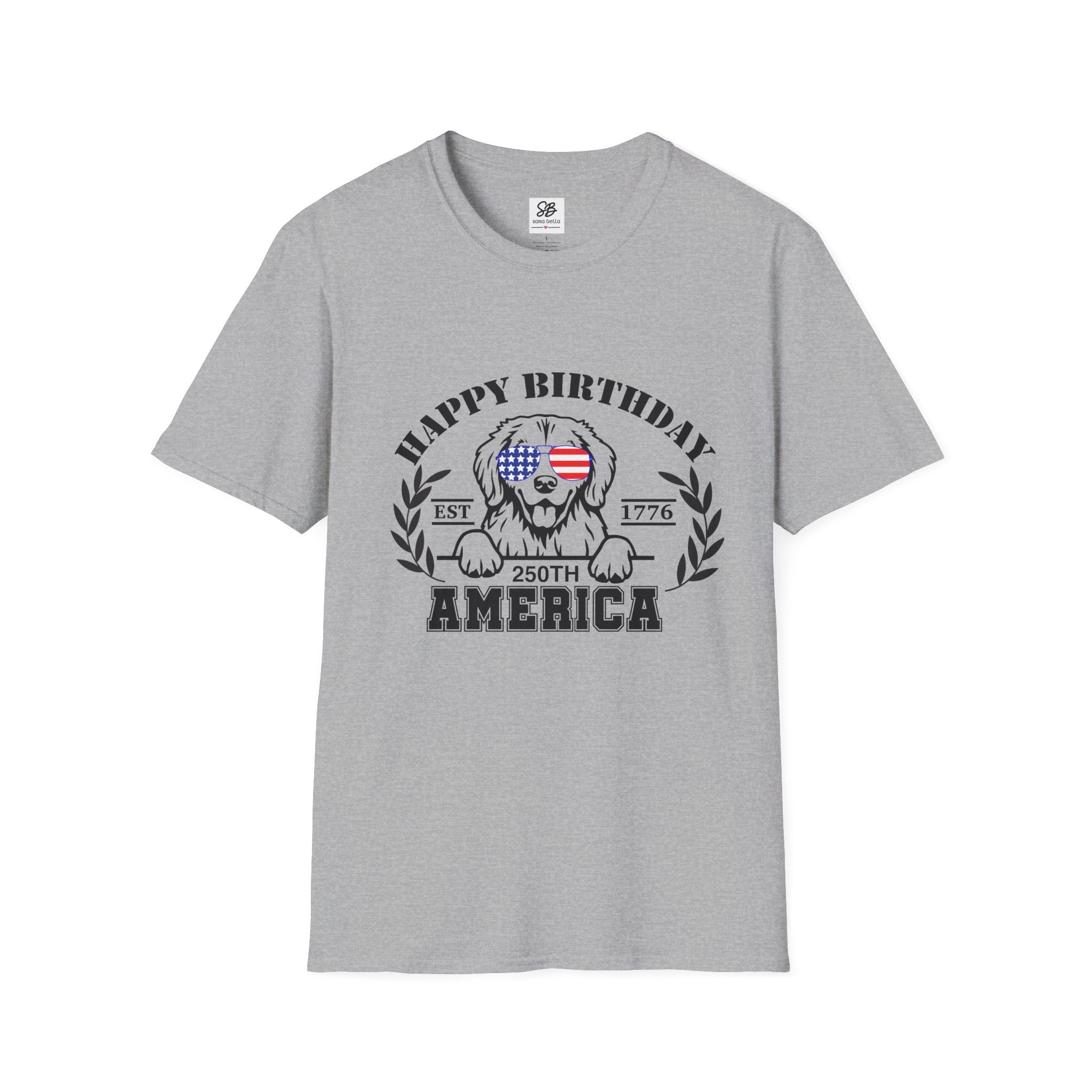 Happy Birthday 250th America with a dog T-Shirt
