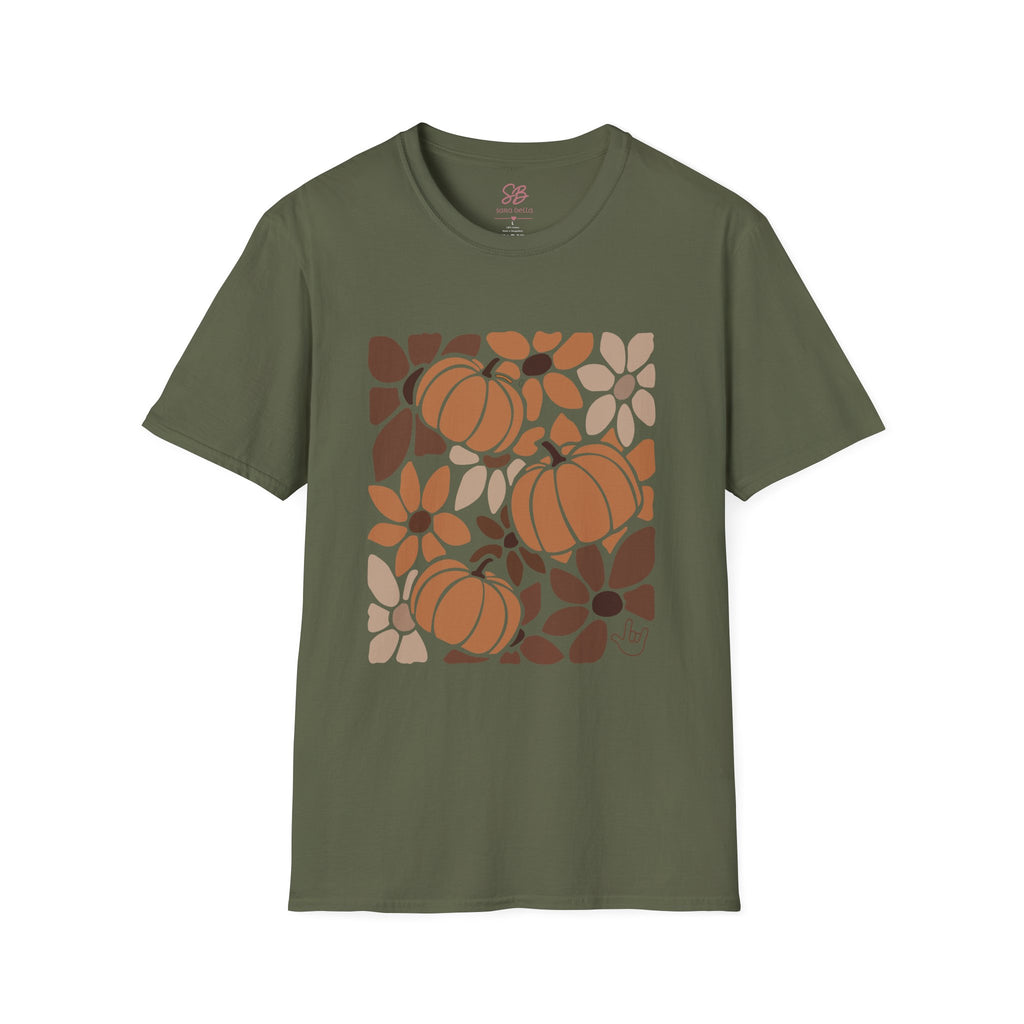 Fall Leaves & Pumpkins Hobo - T-Shirt