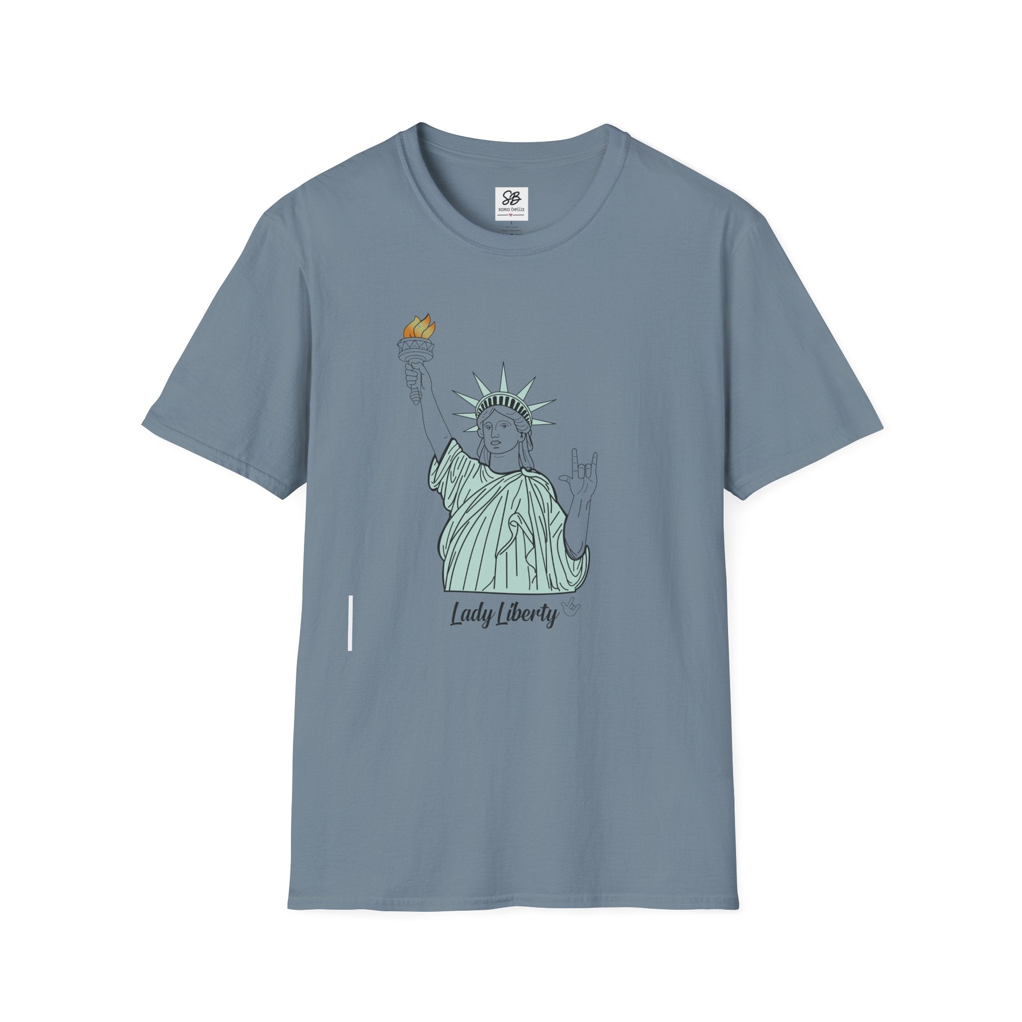 Lady Liberty with I love you in America Sign Language Shirt