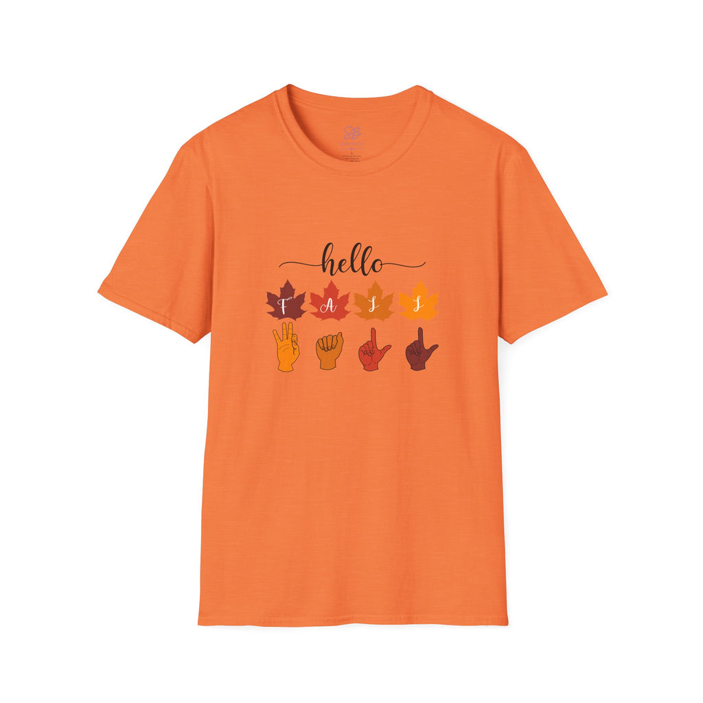 Hello Fall Fingerspelling American Sign Language, ASL -  T-Shirt