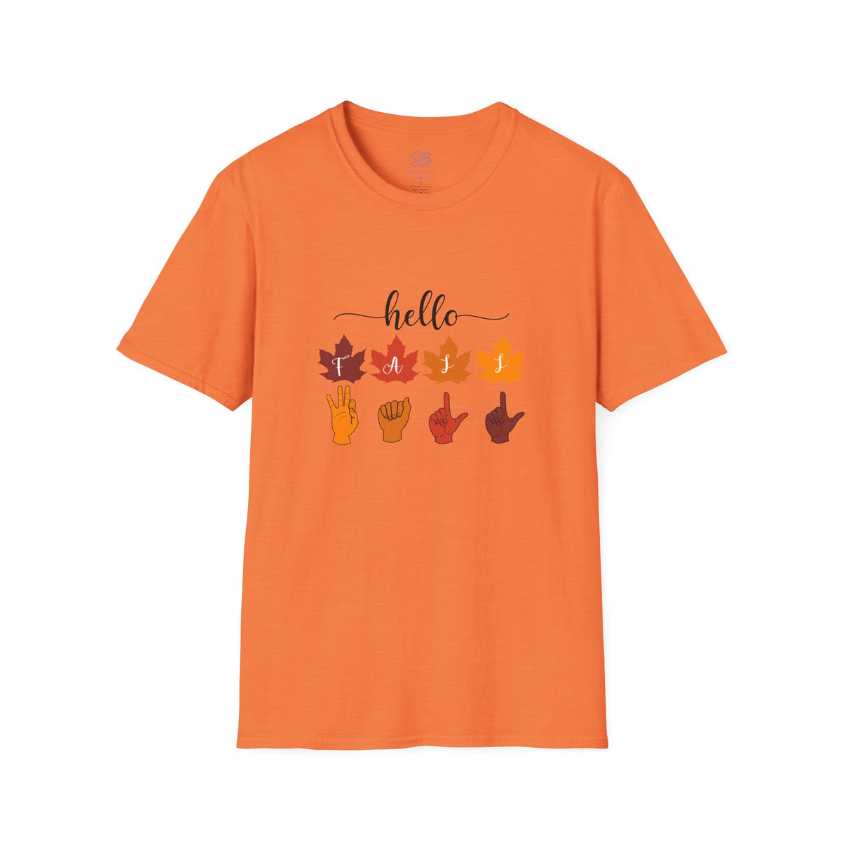 Hello Fall Fingerspelling American Sign Language, ASL -  T-Shirt