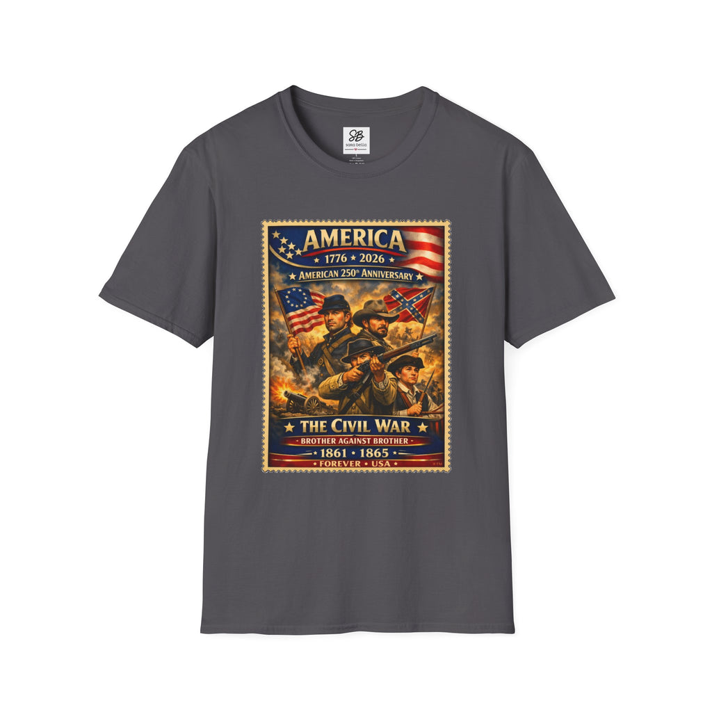 Civil War America Vintage Stamp T-Shirt