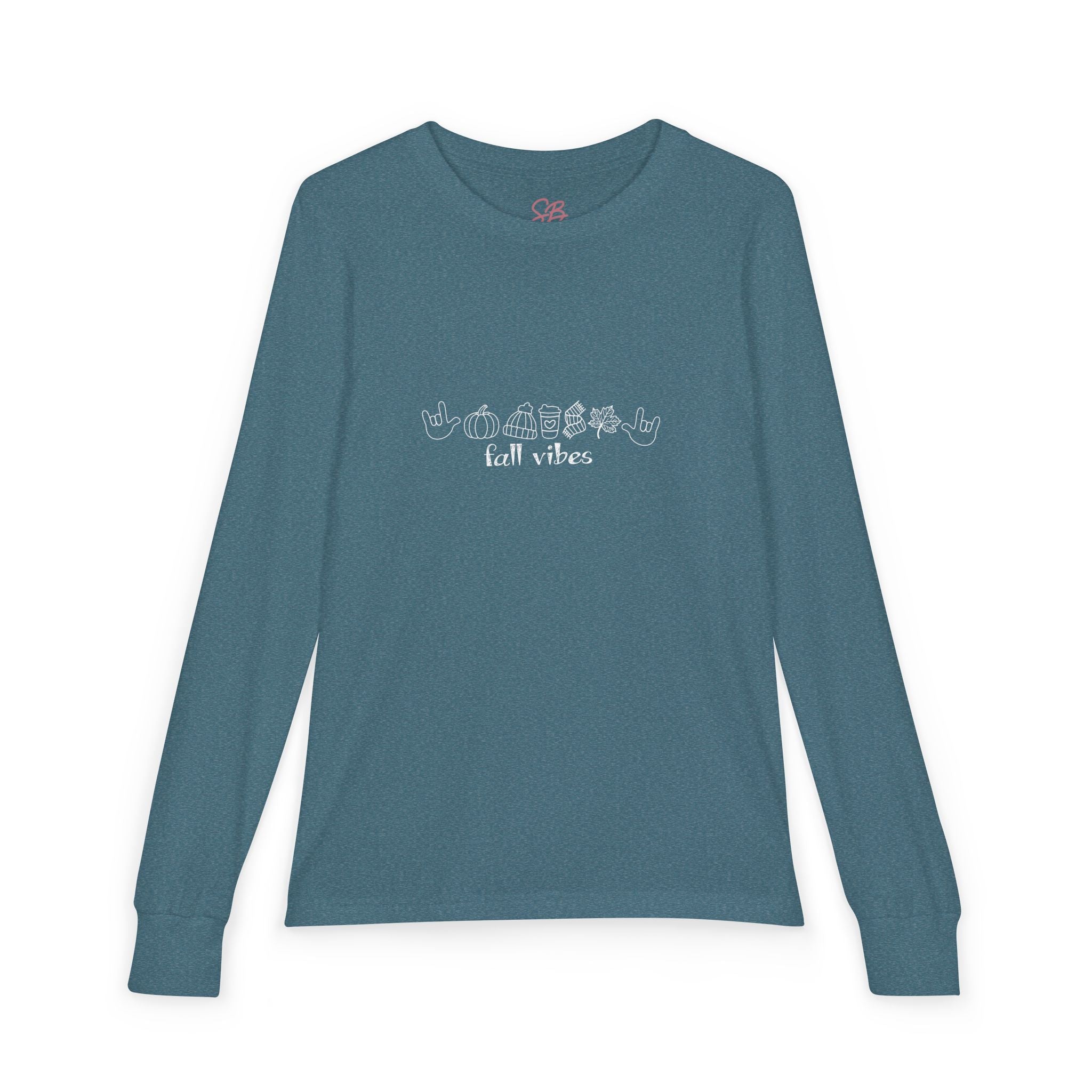Fall Vibes with I Love You American Sign Language, ASL - Kids Long Sleeve Shirt